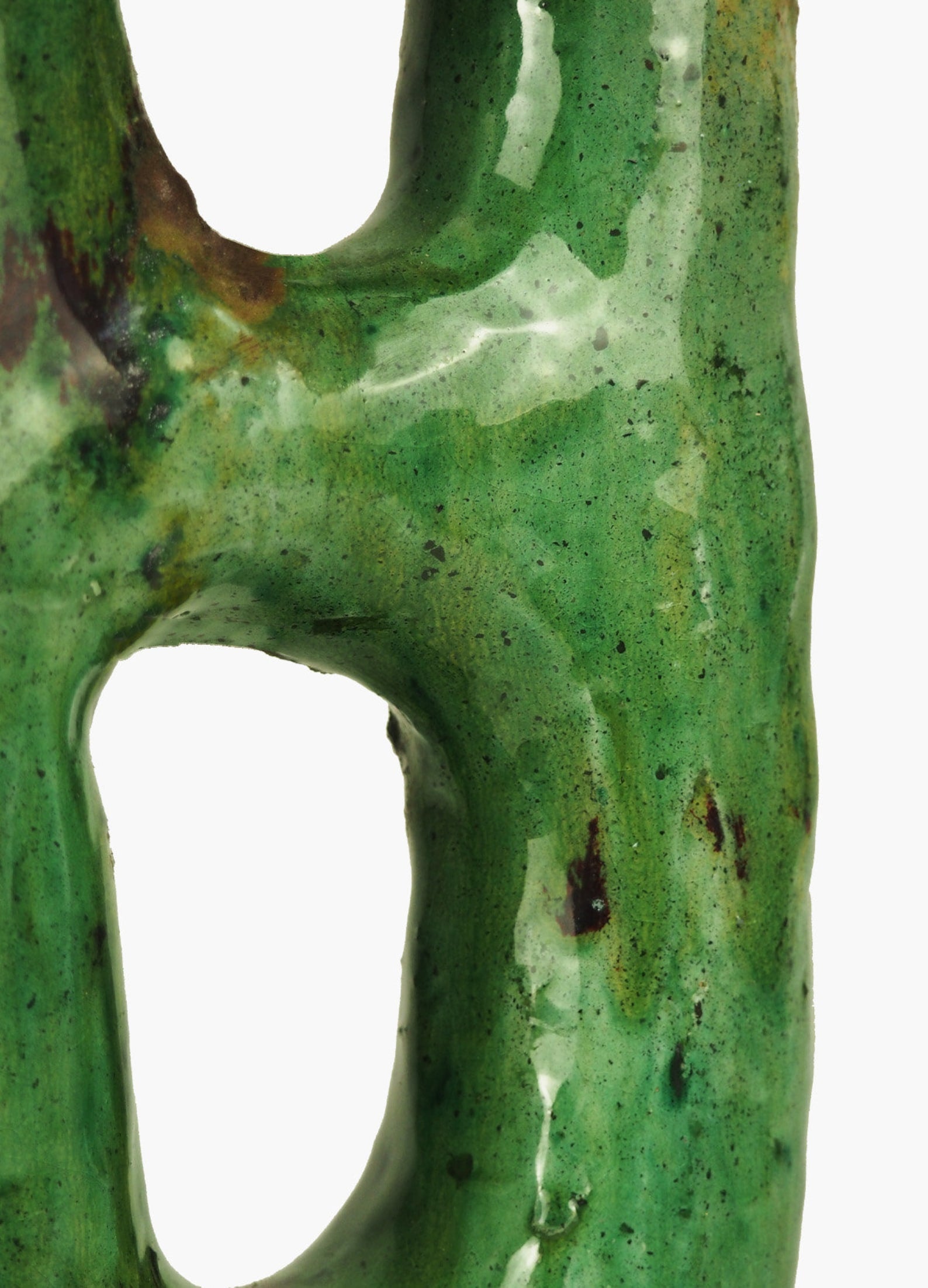 Green Picasso Sculpture | Triple Candlestick Holder