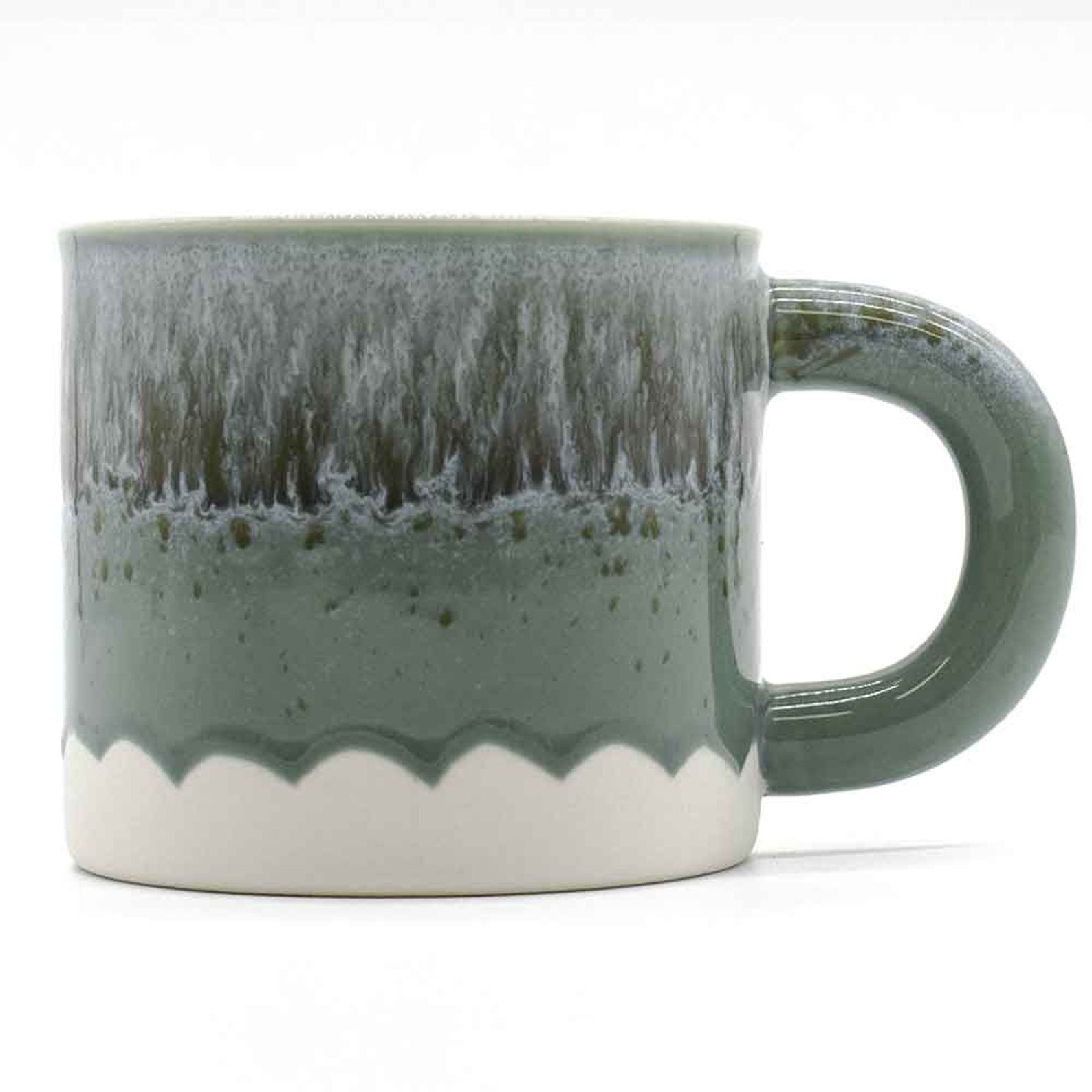 Set of 2 Terra Fusion 480ml Reactive Wave Glazed Ceramic Mugs