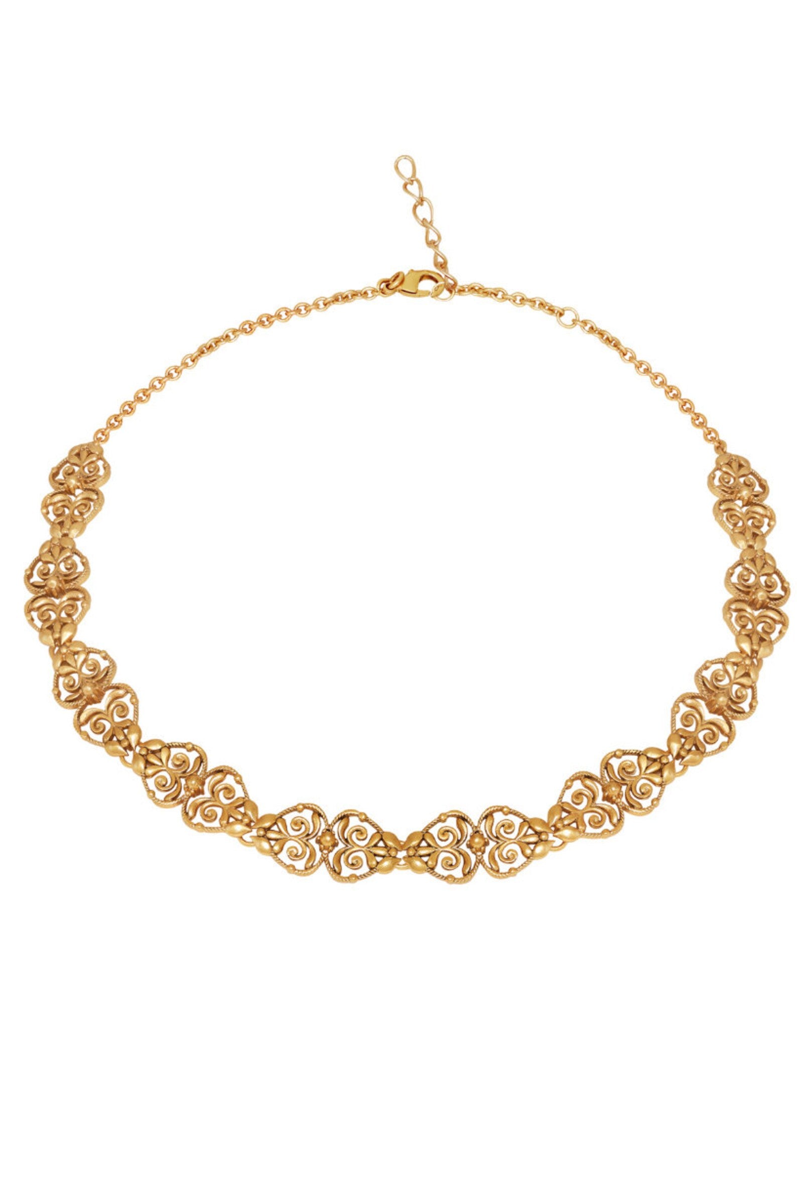 Gold choker necklace for destination wedding