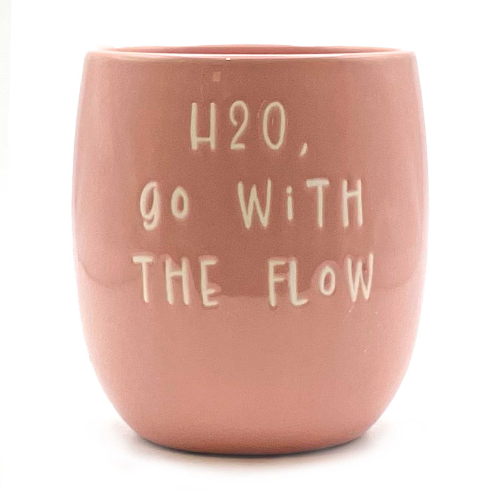 Set of 3 Slogan Ceramic Indoor Planters with Matching Tray