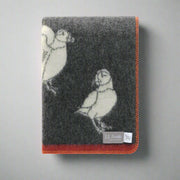 Puffin Wool Blanket | Soft Black and Off White Throw |