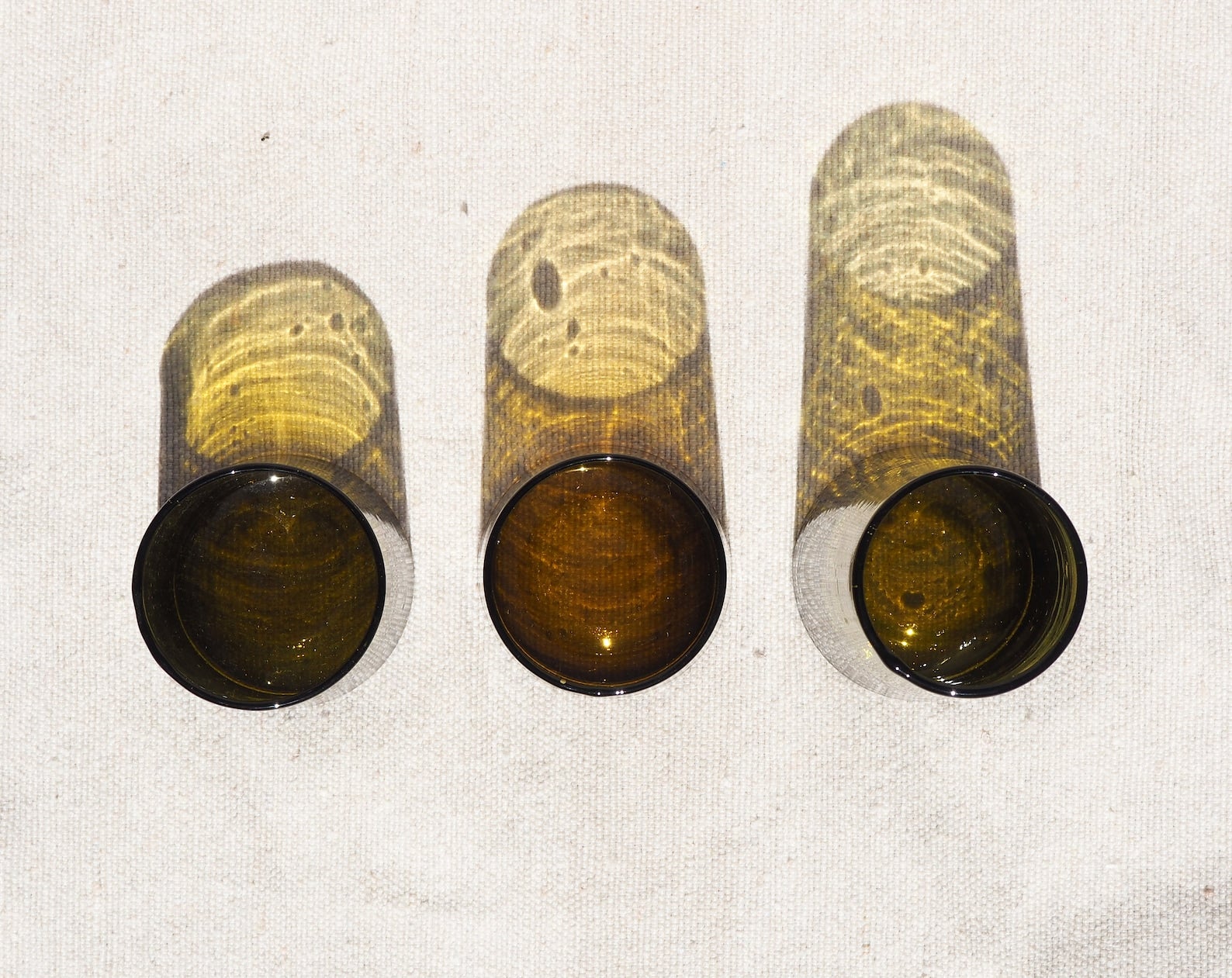 Recycled Moroccan Amber Highball Glasses - Set of 6