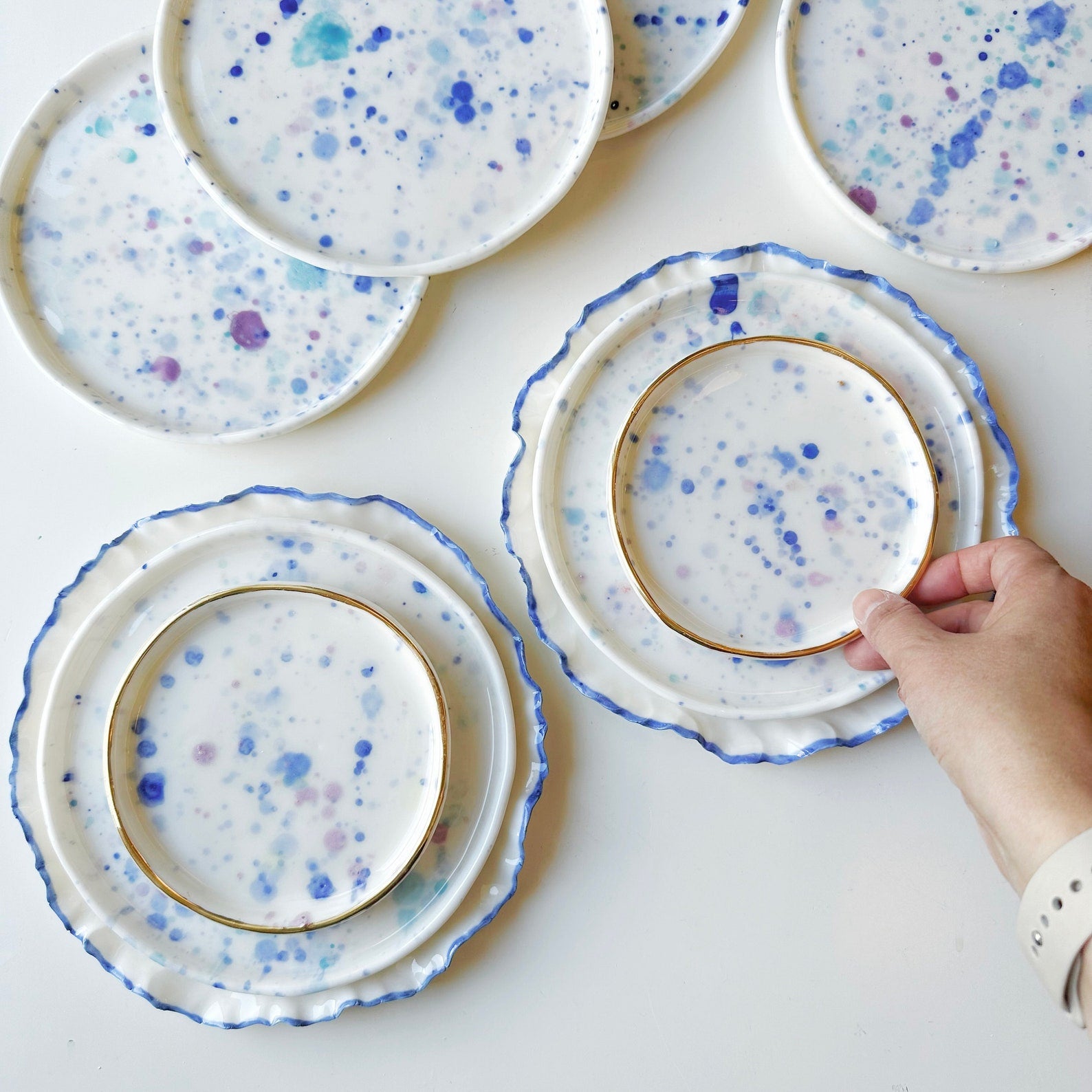 Rainbow Dance porcelain plate