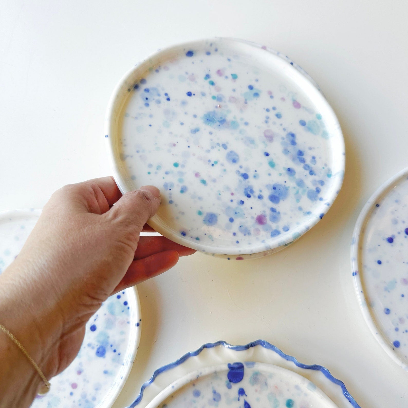 Rainbow Dance porcelain plate
