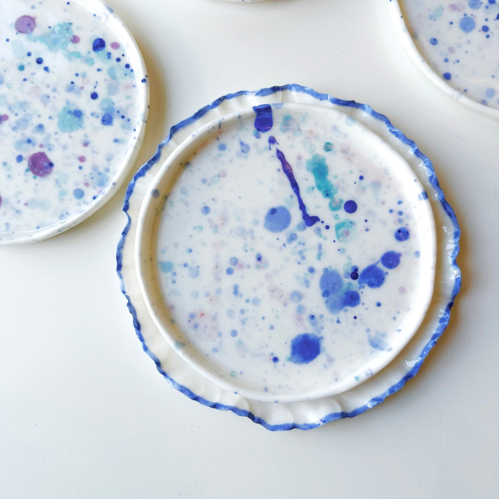 Rainbow Dance porcelain plate