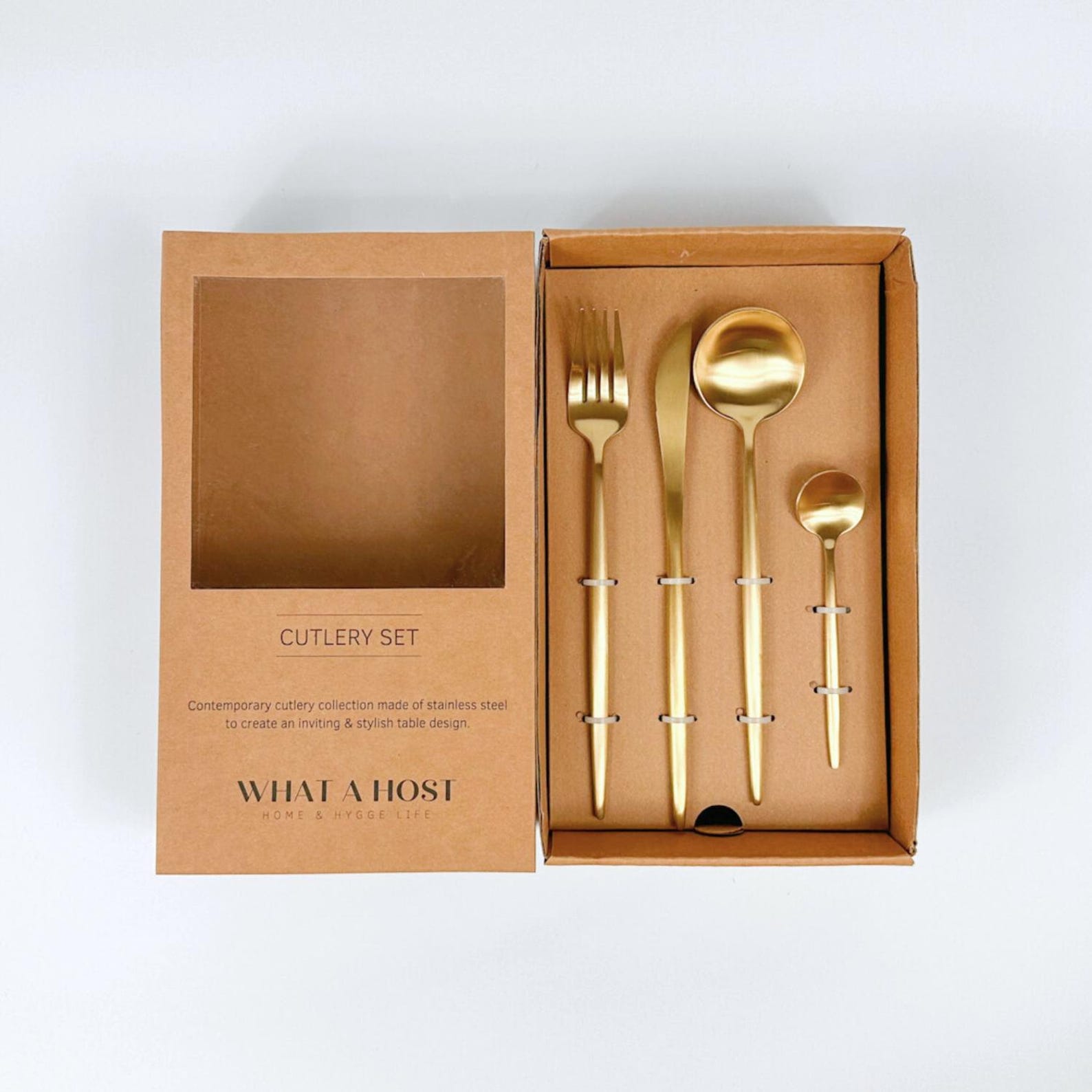 London Gold Stainless Steel Cutlery Sets x16/24 pieces