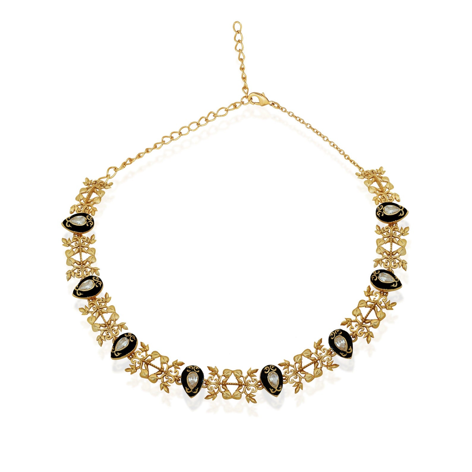 Minimal Vintage Choker-Enamel Choker Necklace-Antique Choker
