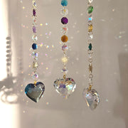 Crystal Heart Suncatcher - Rainbow - Hanging Decoration