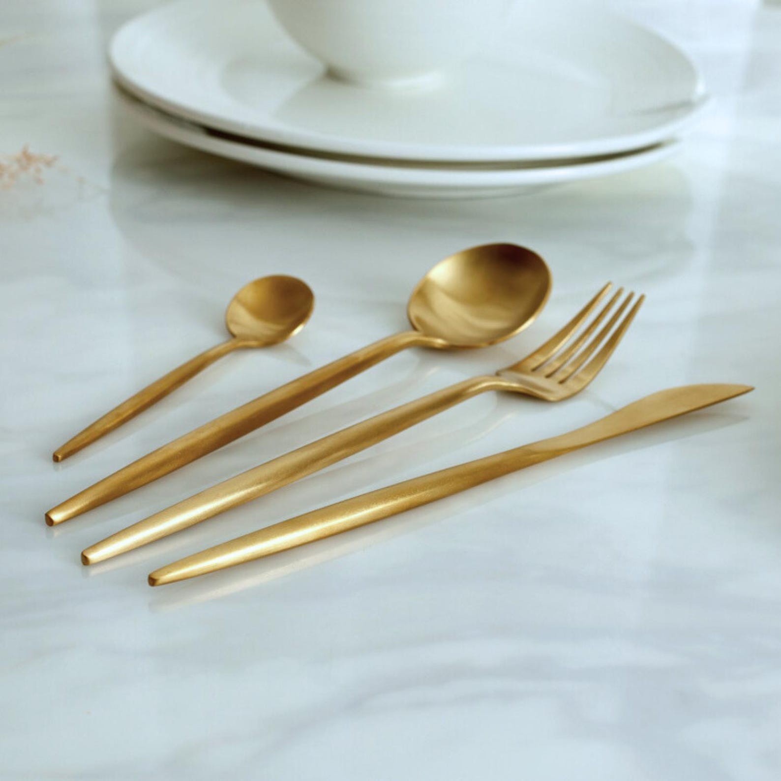London Gold Stainless Steel Cutlery Sets x16/24 pieces