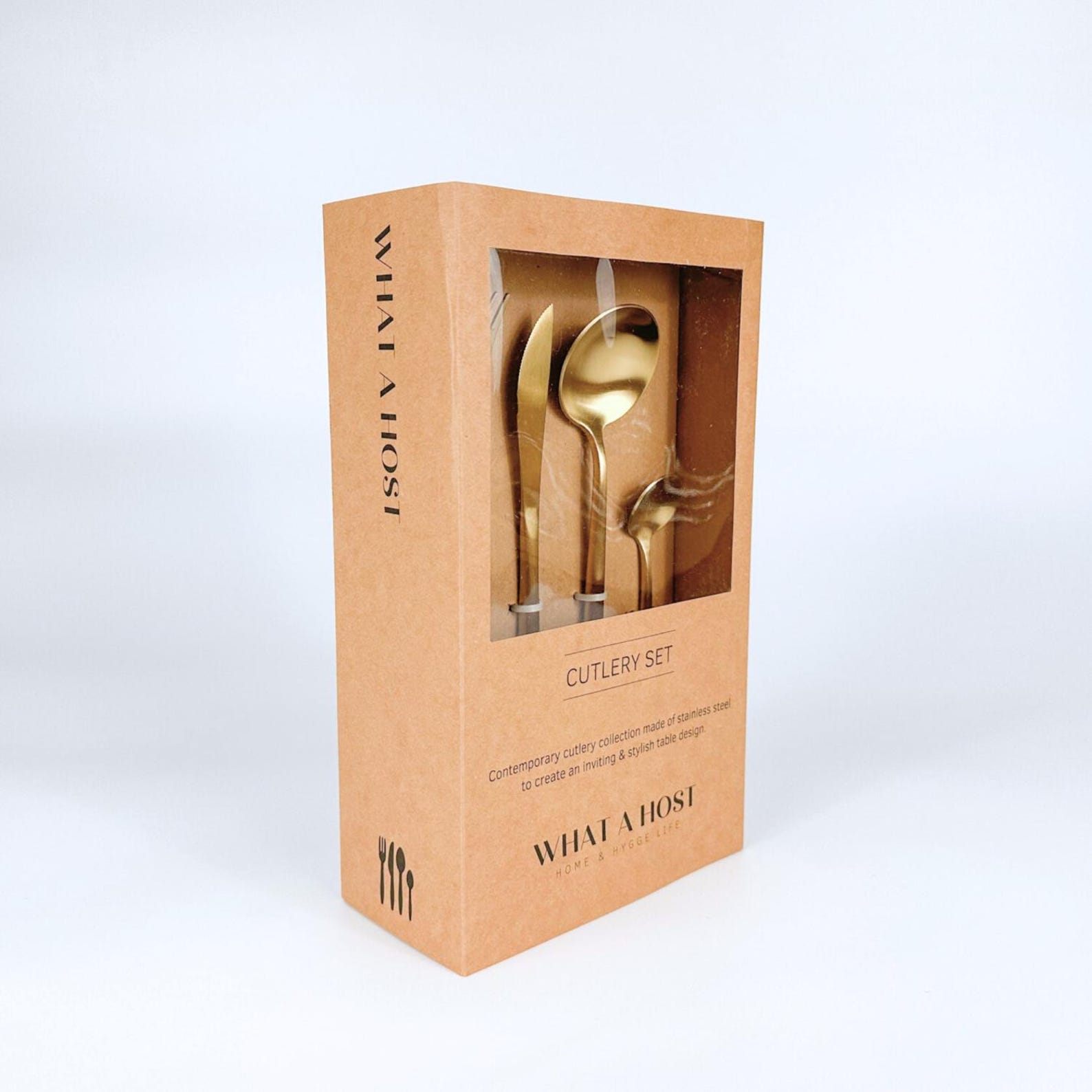 London Gold Stainless Steel Cutlery Sets x16/24 pieces