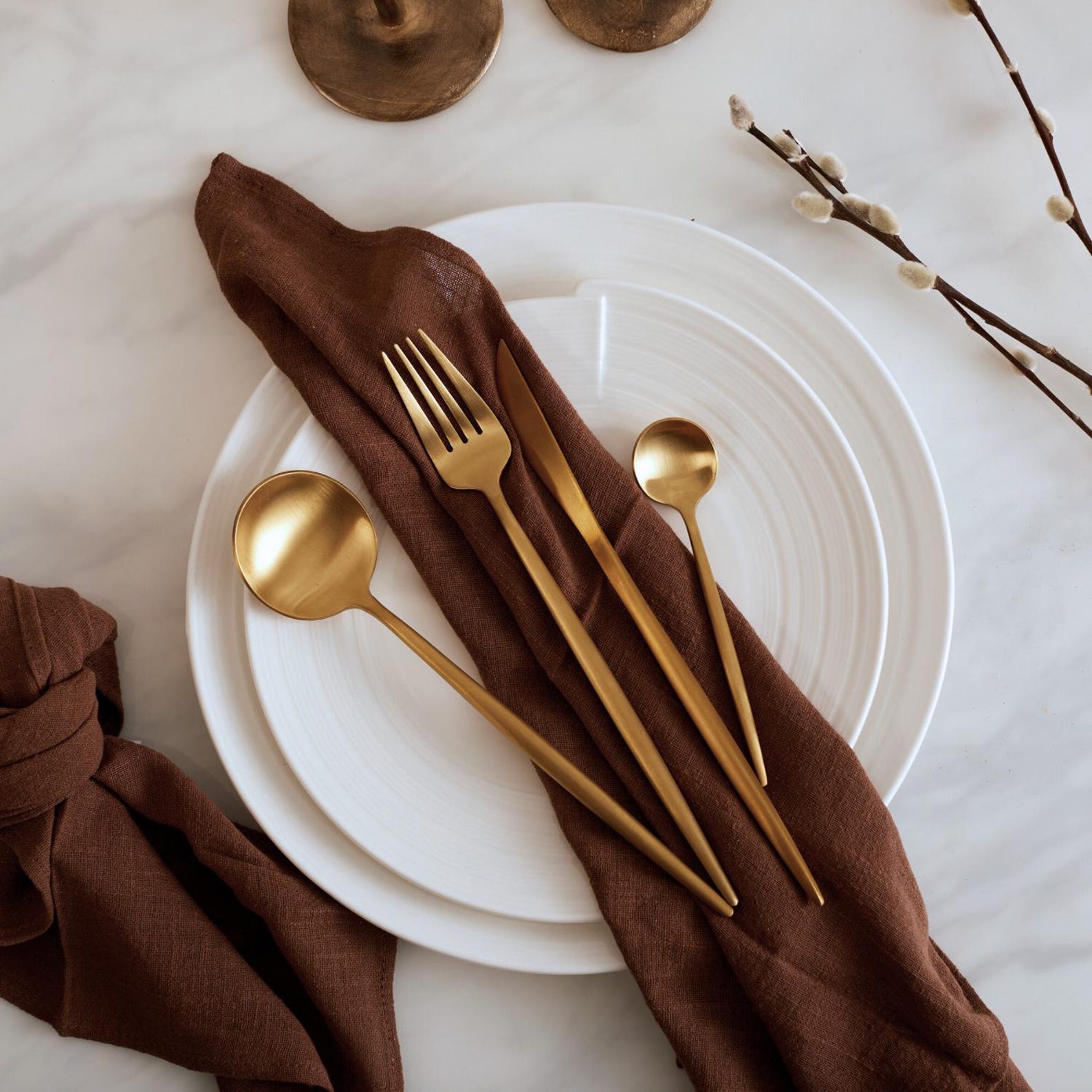 London Gold Stainless Steel Cutlery Sets x16/24 pieces