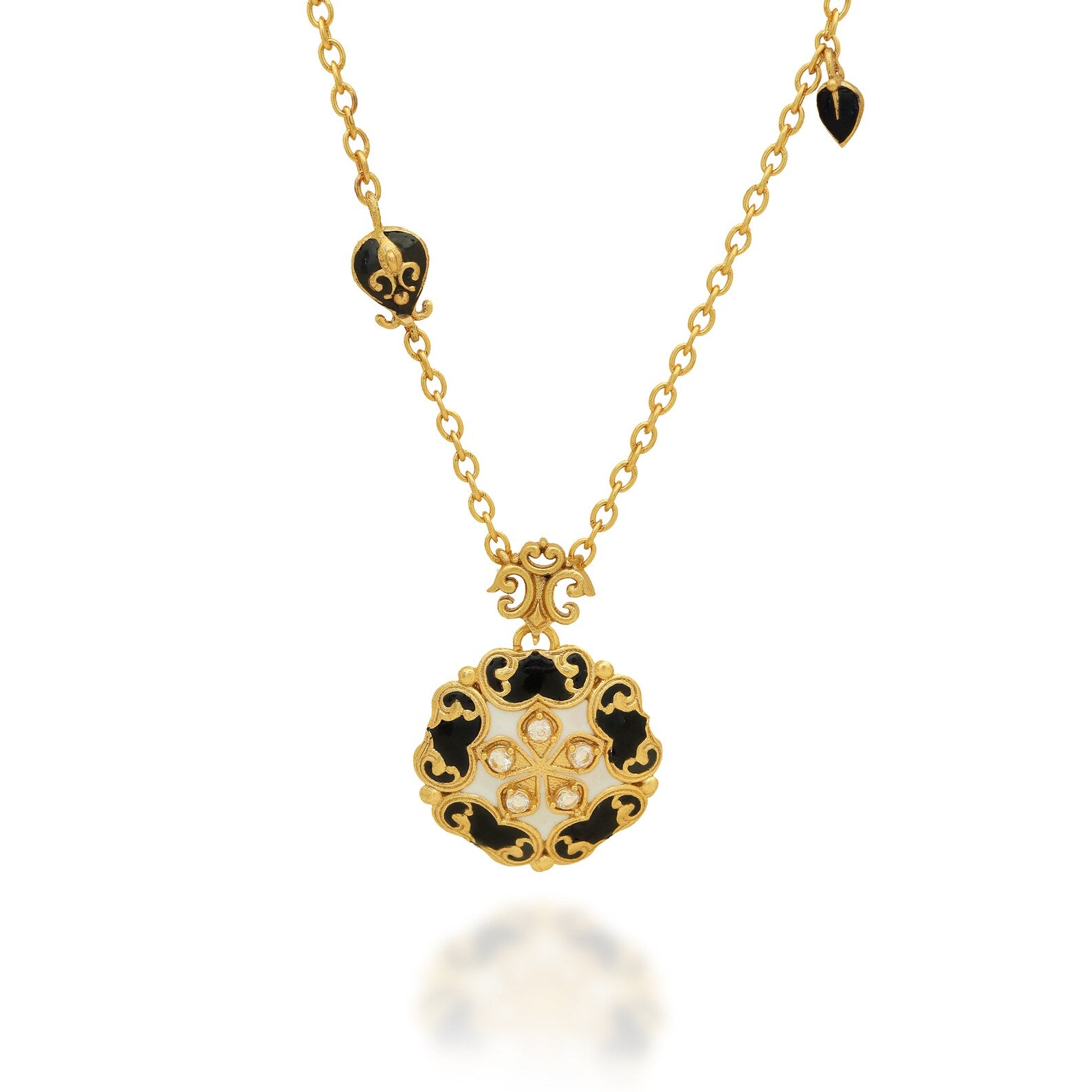 Round Pendant Necklace- Victorian Pendant