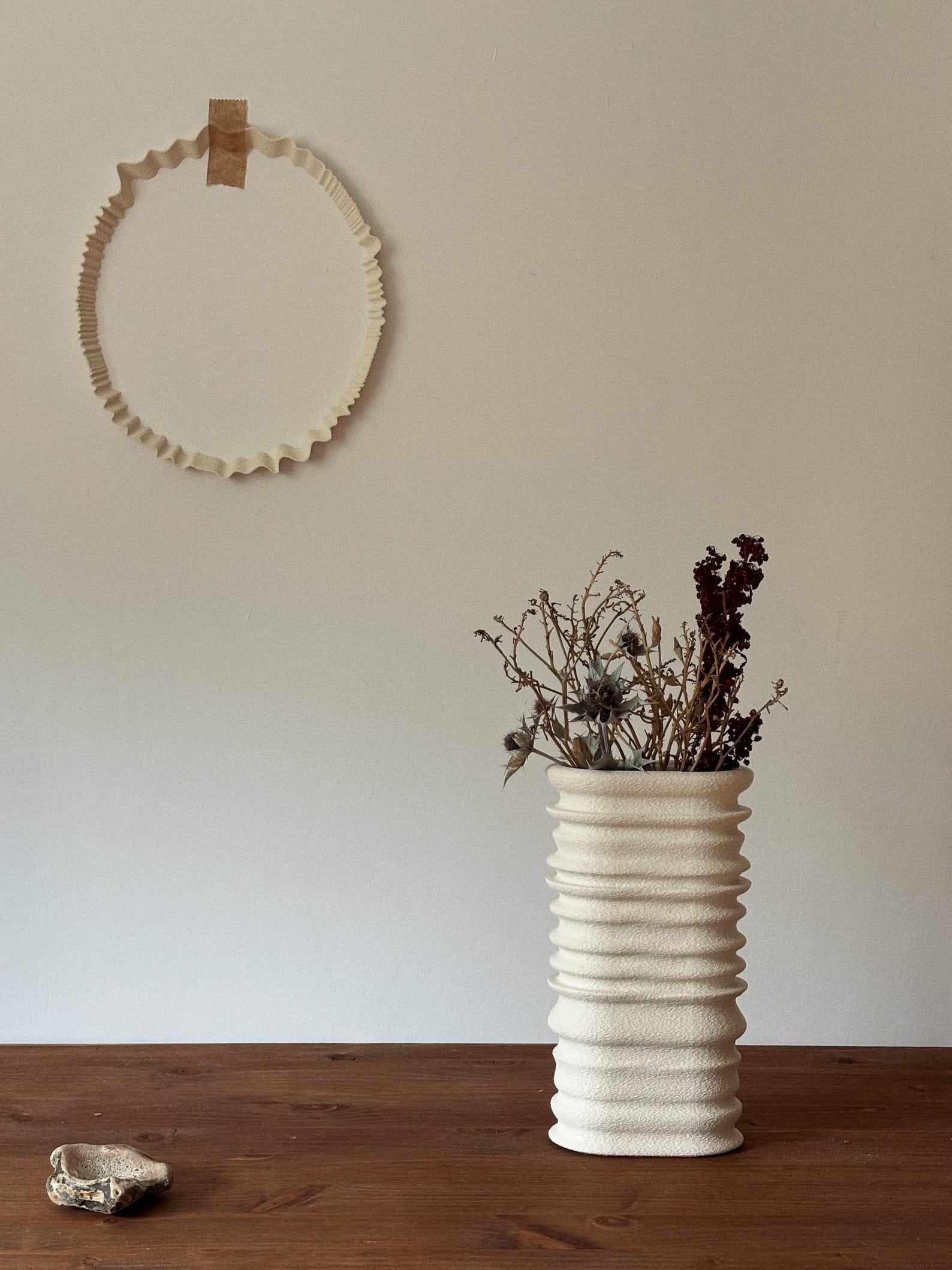 Tun | 3D Printed Vase| Sandstone | Dried Flower | Boho Decor |