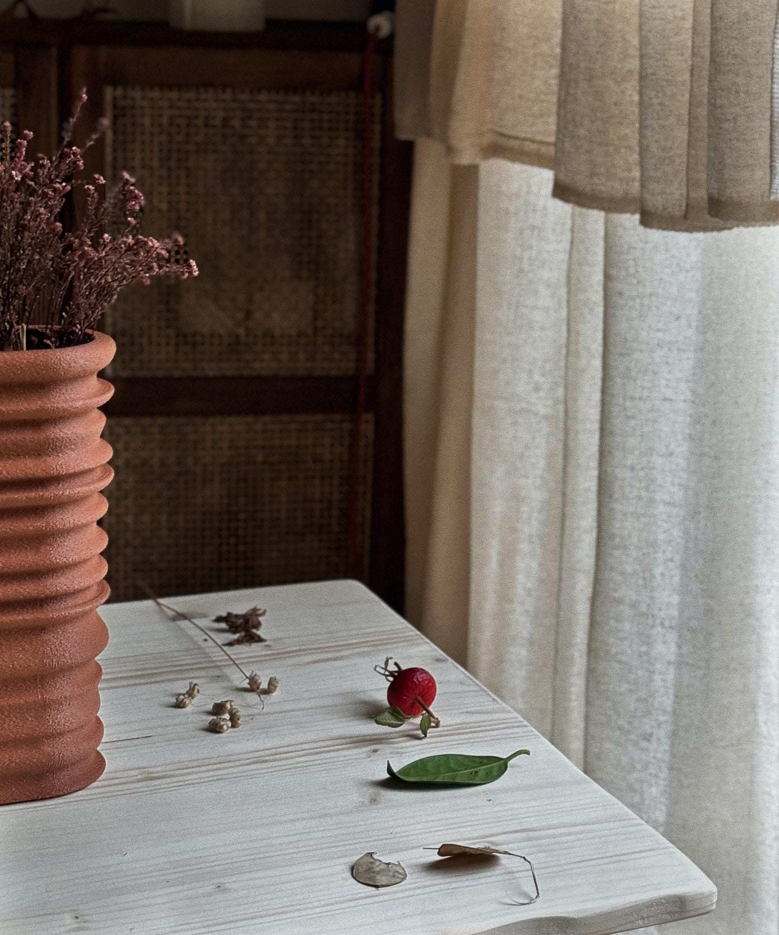 Tun | 3D Printed Vase | Burnt Ochre | Dried Flower | Boho Decor |