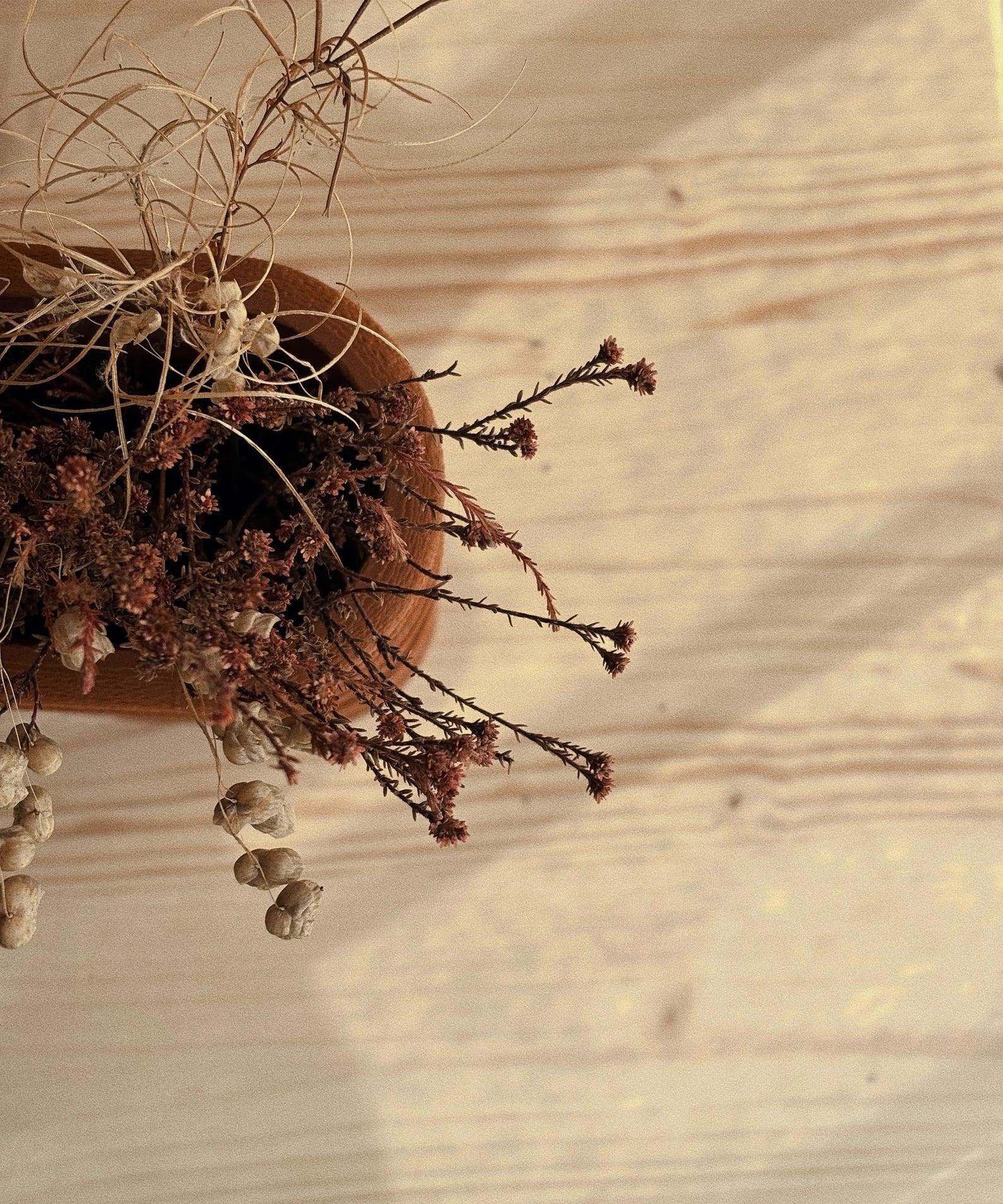 Tun | 3D Printed Vase | Burnt Ochre | Dried Flower | Boho Decor |