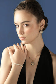 Vintage Jewellery- Black & White Enamel Earrings