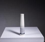 Handmade Porcelain Stormy Grey Stem Vase | Ceramic Bud Vase |