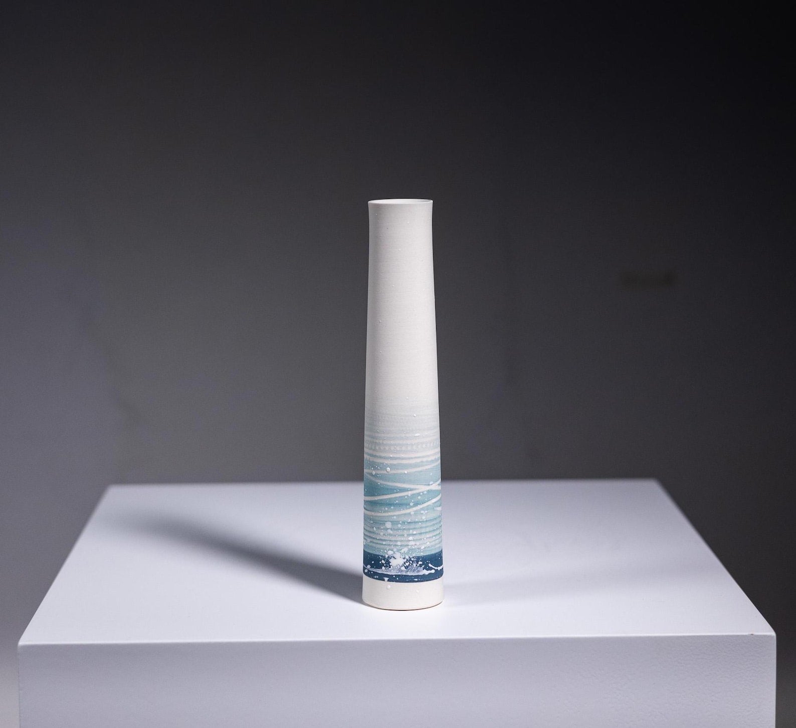 Handmade Porcelain Bud Vase | Stem vase | Seascape | Mini Vase