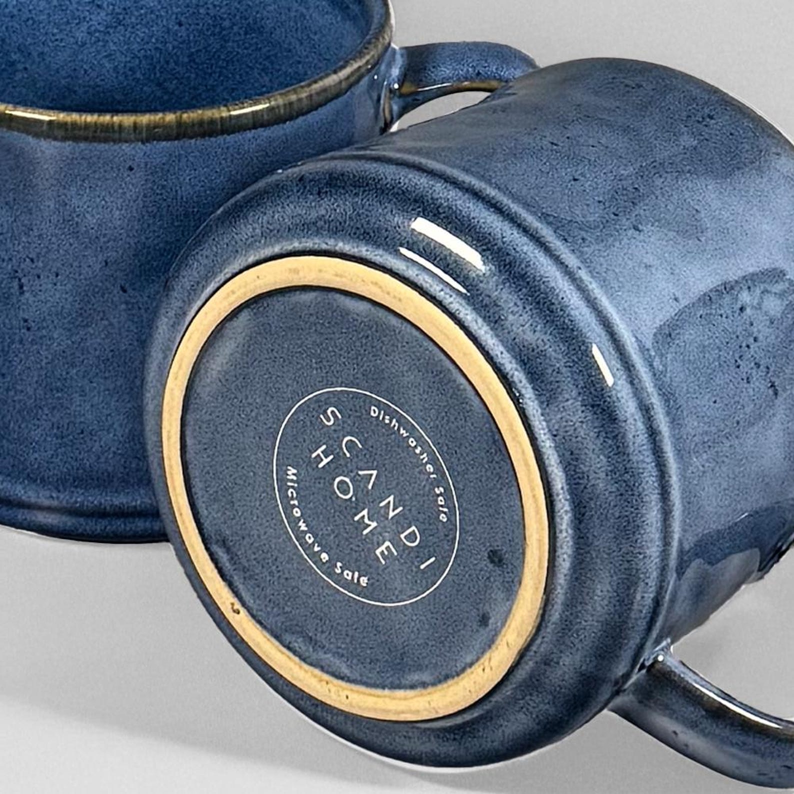 Set of 2, Terra Fusion 600ml Reactive Glazed Ceramic Mugs | Unique Coffee & Tea Mugs |