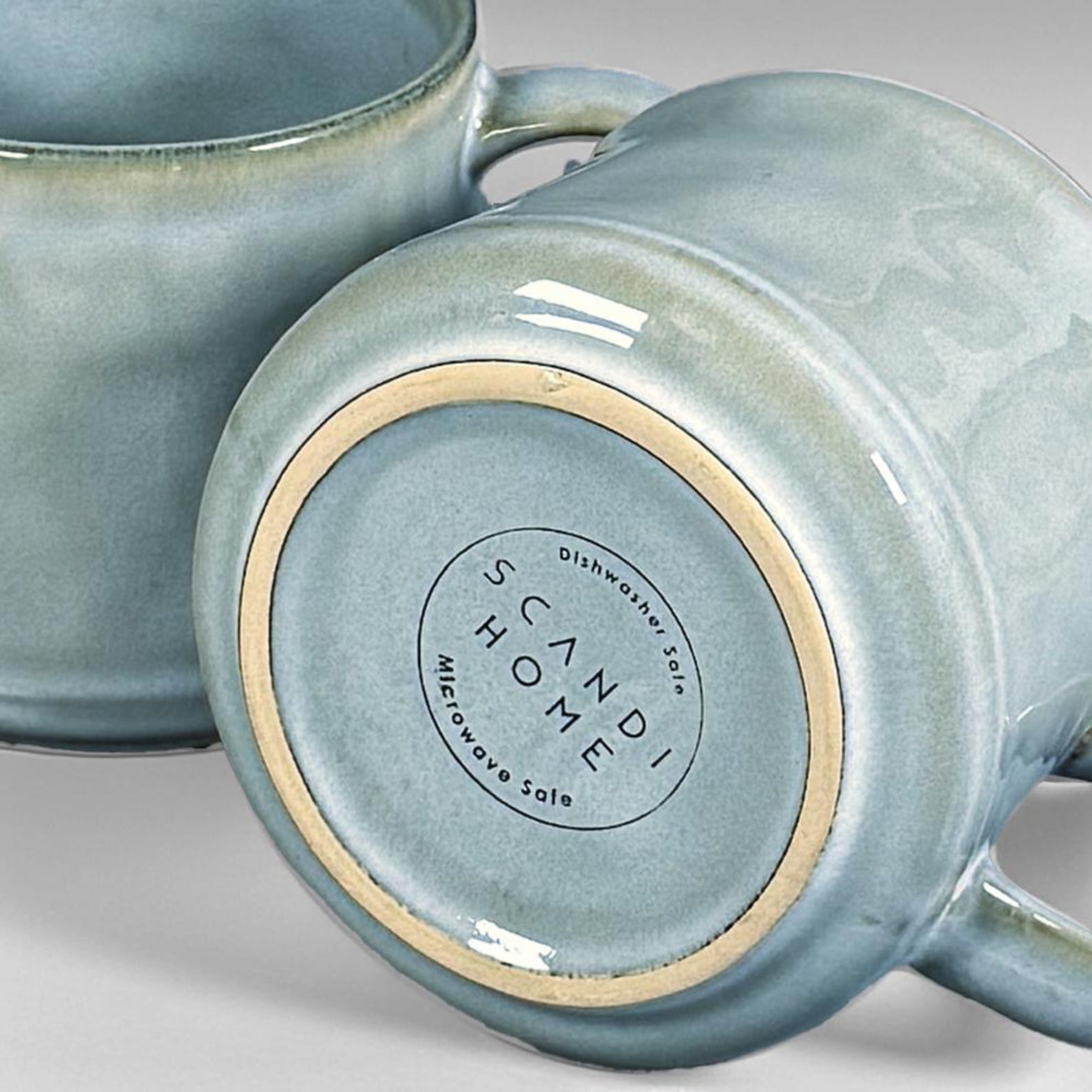 Set of 2, Terra Fusion 600ml Reactive Glazed Ceramic Mugs | Unique Coffee & Tea Mugs |