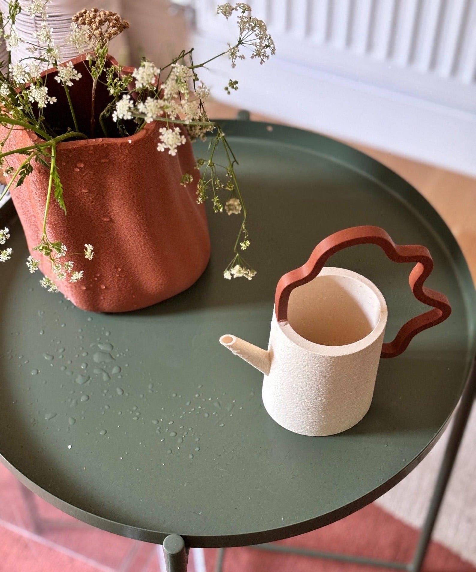 Ede | Beige | 3D Printed Mini Watering Can | Eco Friendly |