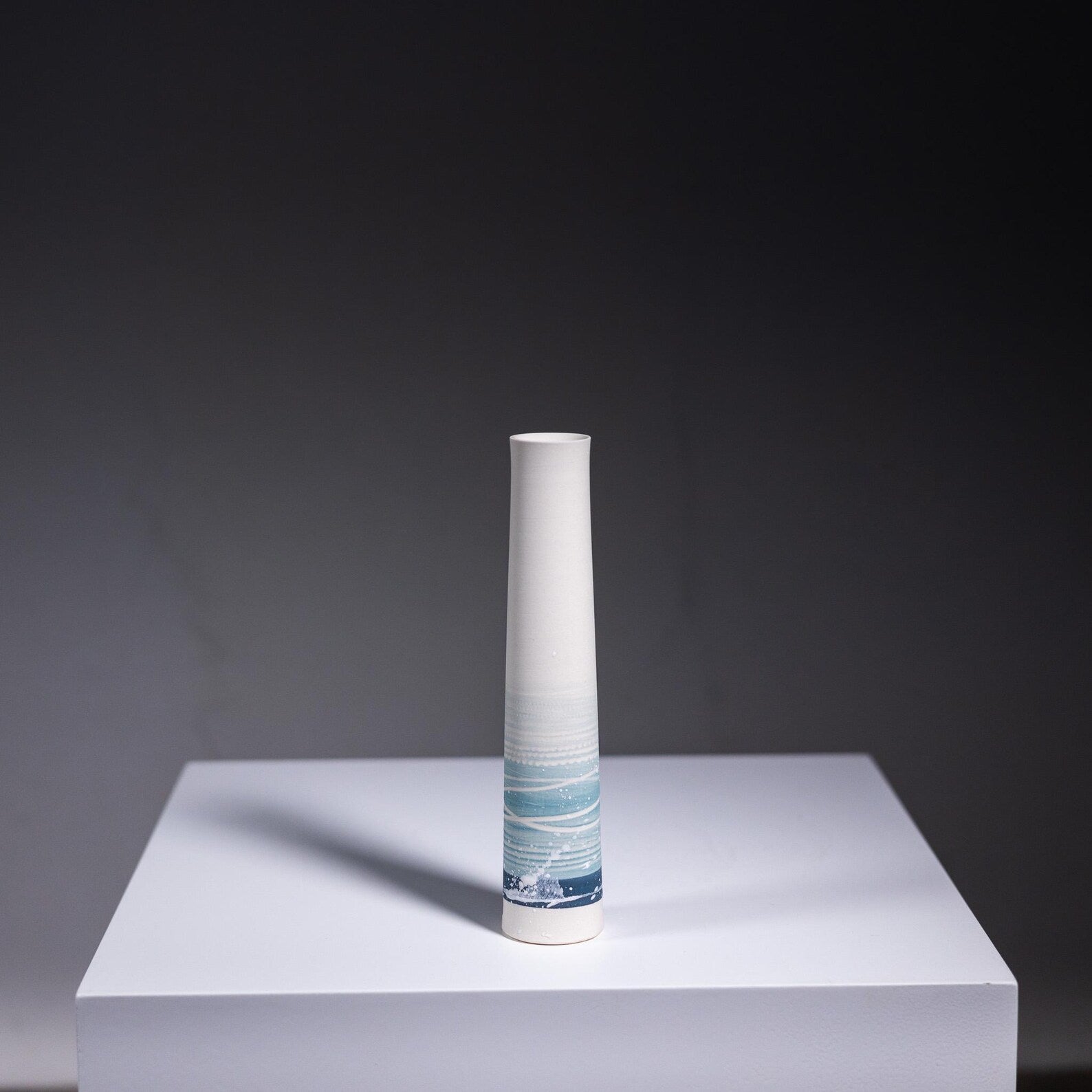 Handmade Porcelain Bud Vase | Stem vase | Seascape | Mini Vase