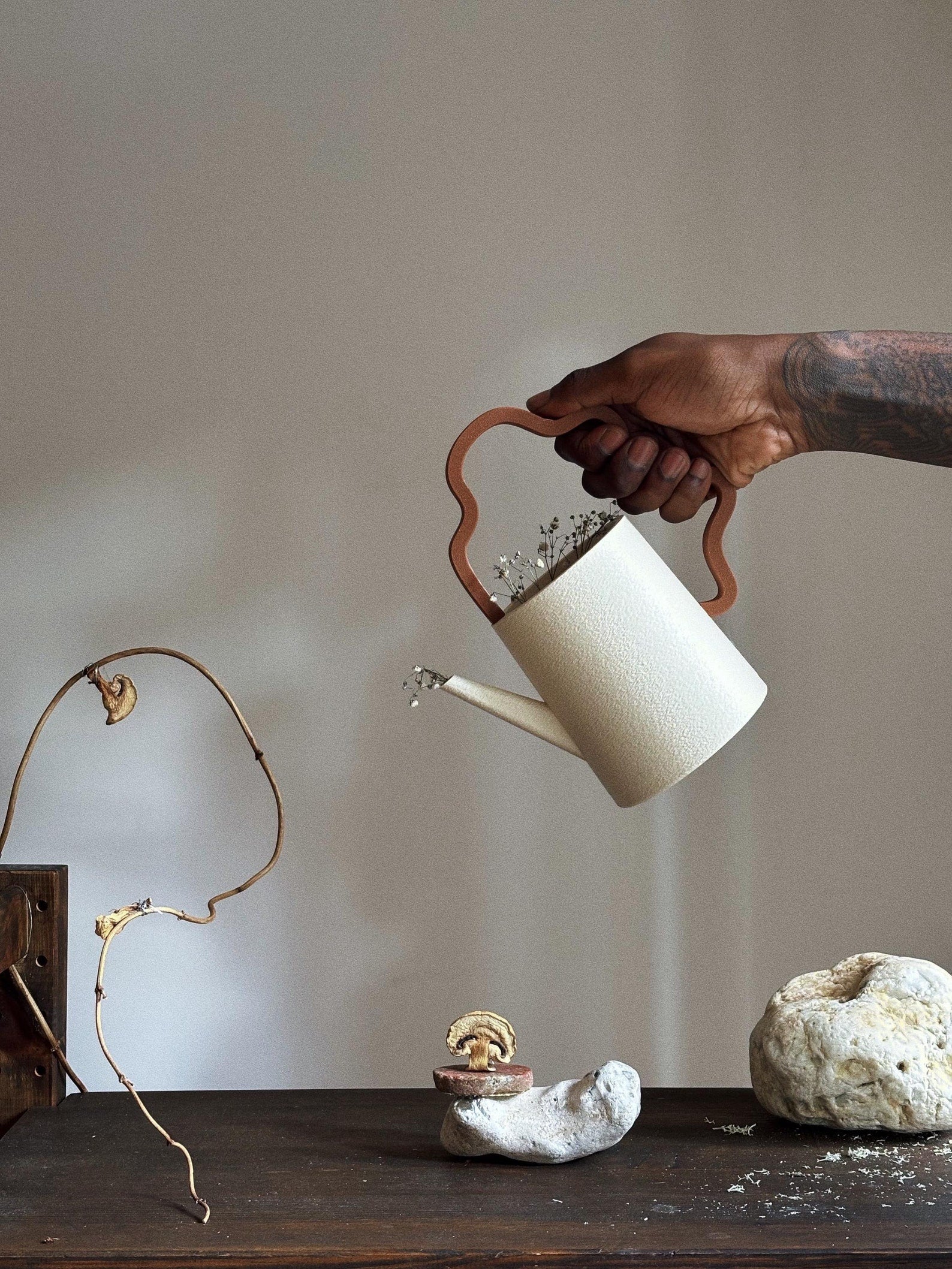 Ede | Beige | 3D Printed Mini Watering Can | Eco Friendly |