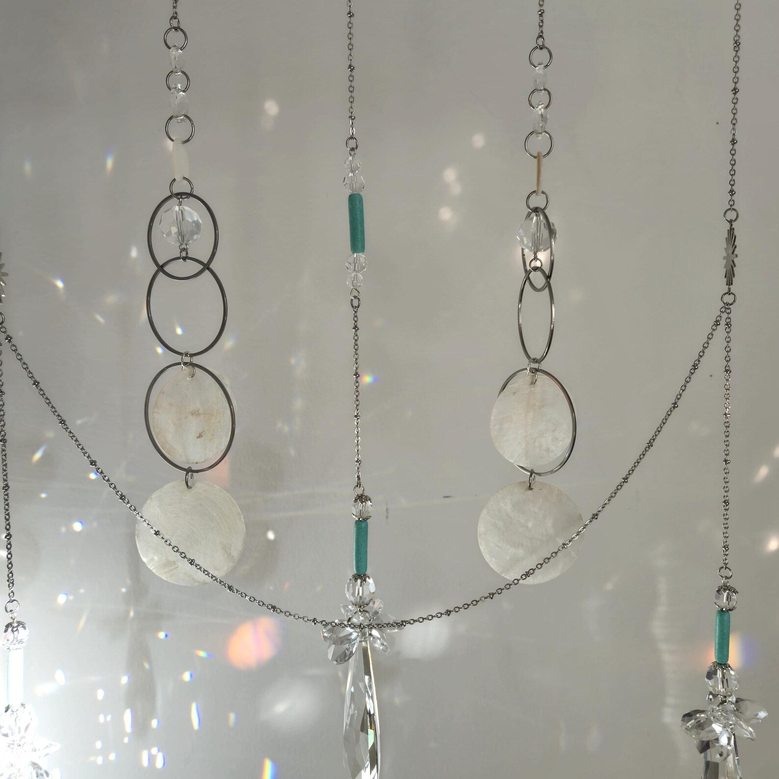 Boho ALBA Driftwood Mobile - Feng Shui Suncatcher Crystal
