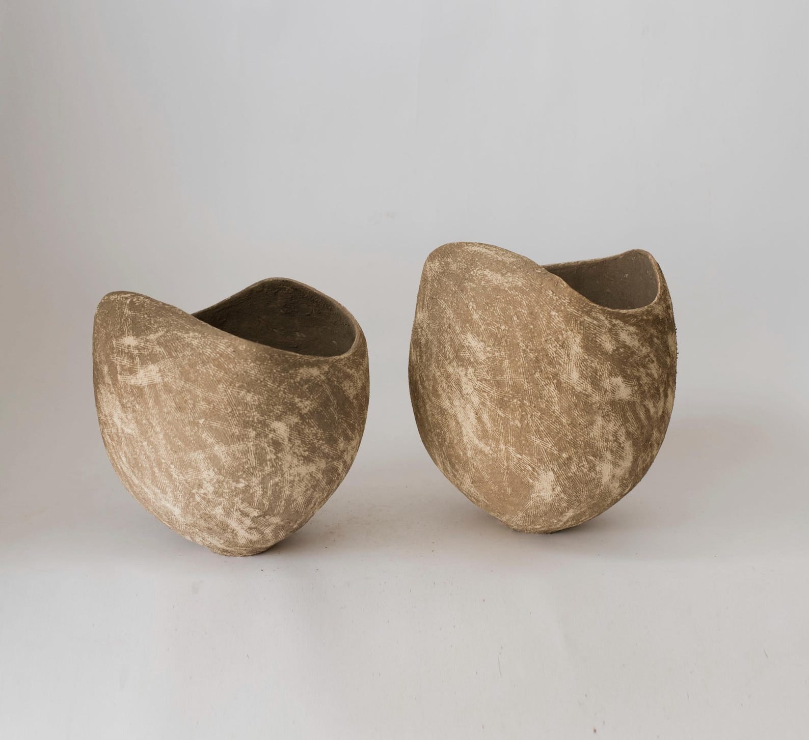 Minimalist handmade textured ceramic vase