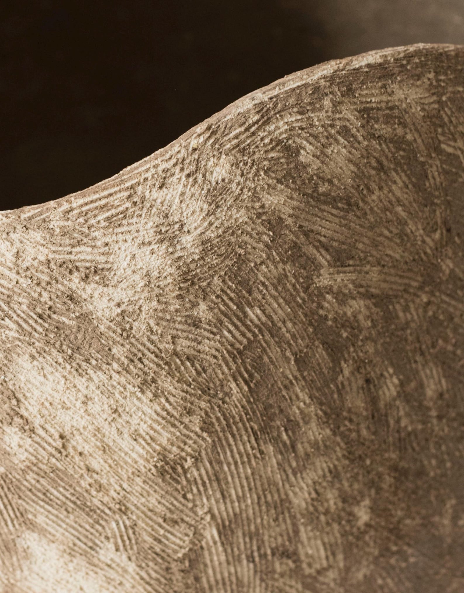 Minimalist handmade textured ceramic vase