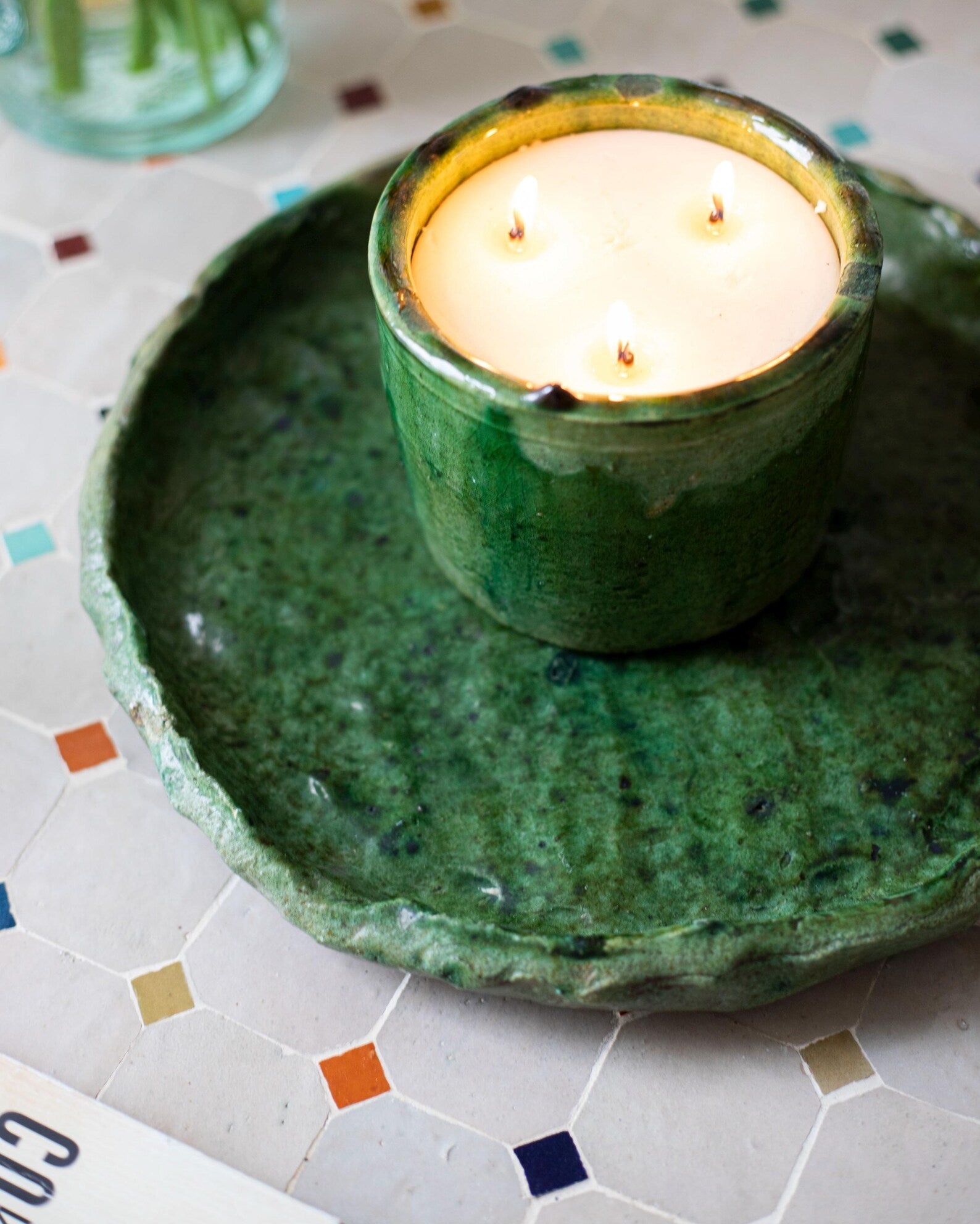 Luxury Moroccan Tamegroute Scented Soy Wax Candle - Large