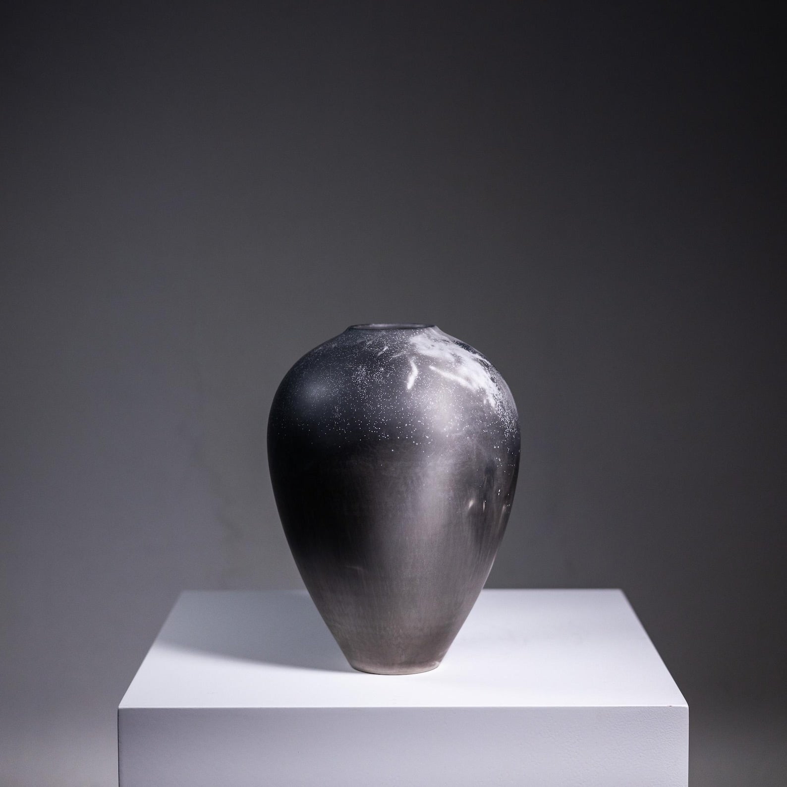 Smoke Fired Porcelain Vase | Handmade Mini Moon Jar | One Of A Kind |
