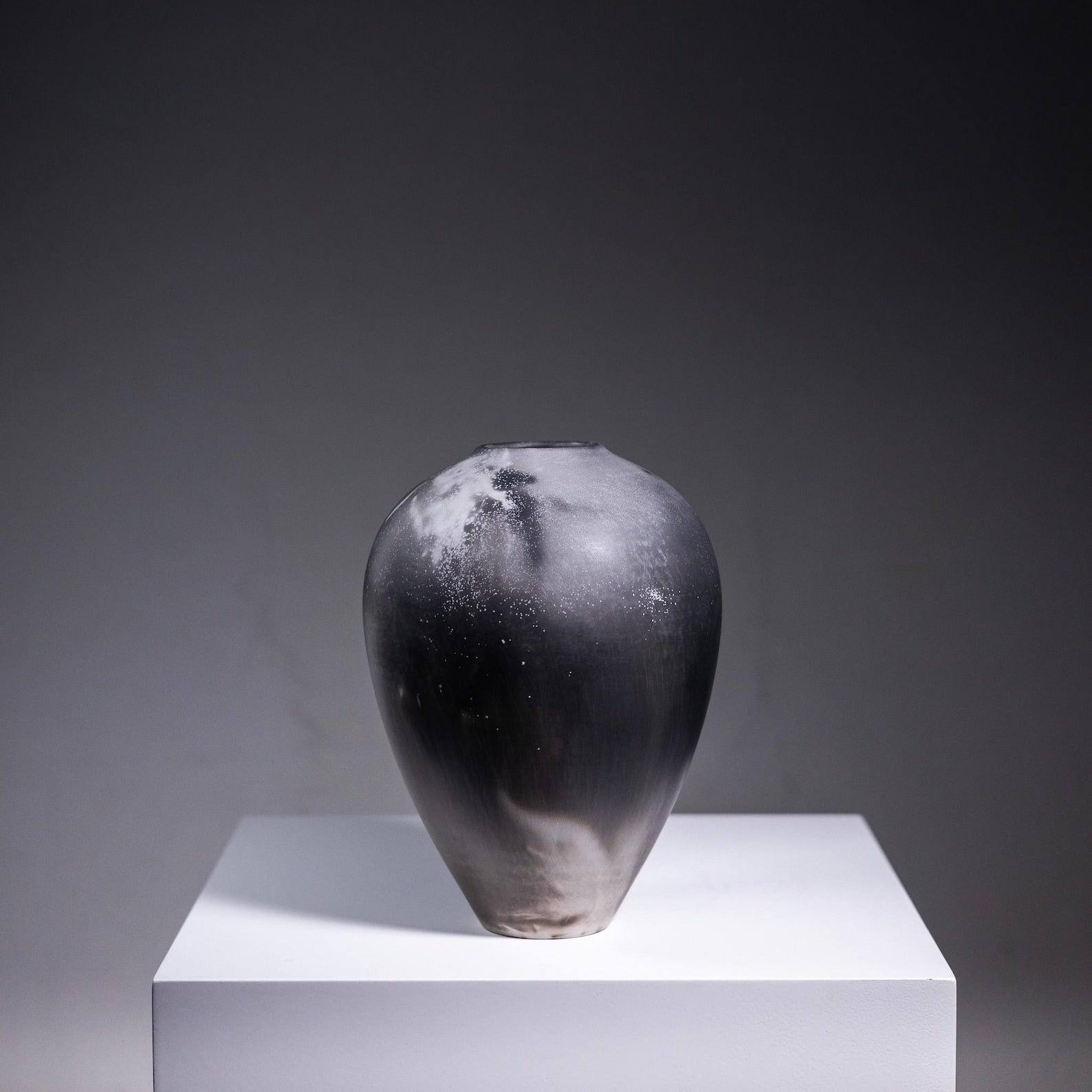 Smoke Fired Porcelain Vase | Handmade Mini Moon Jar | One Of A Kind |