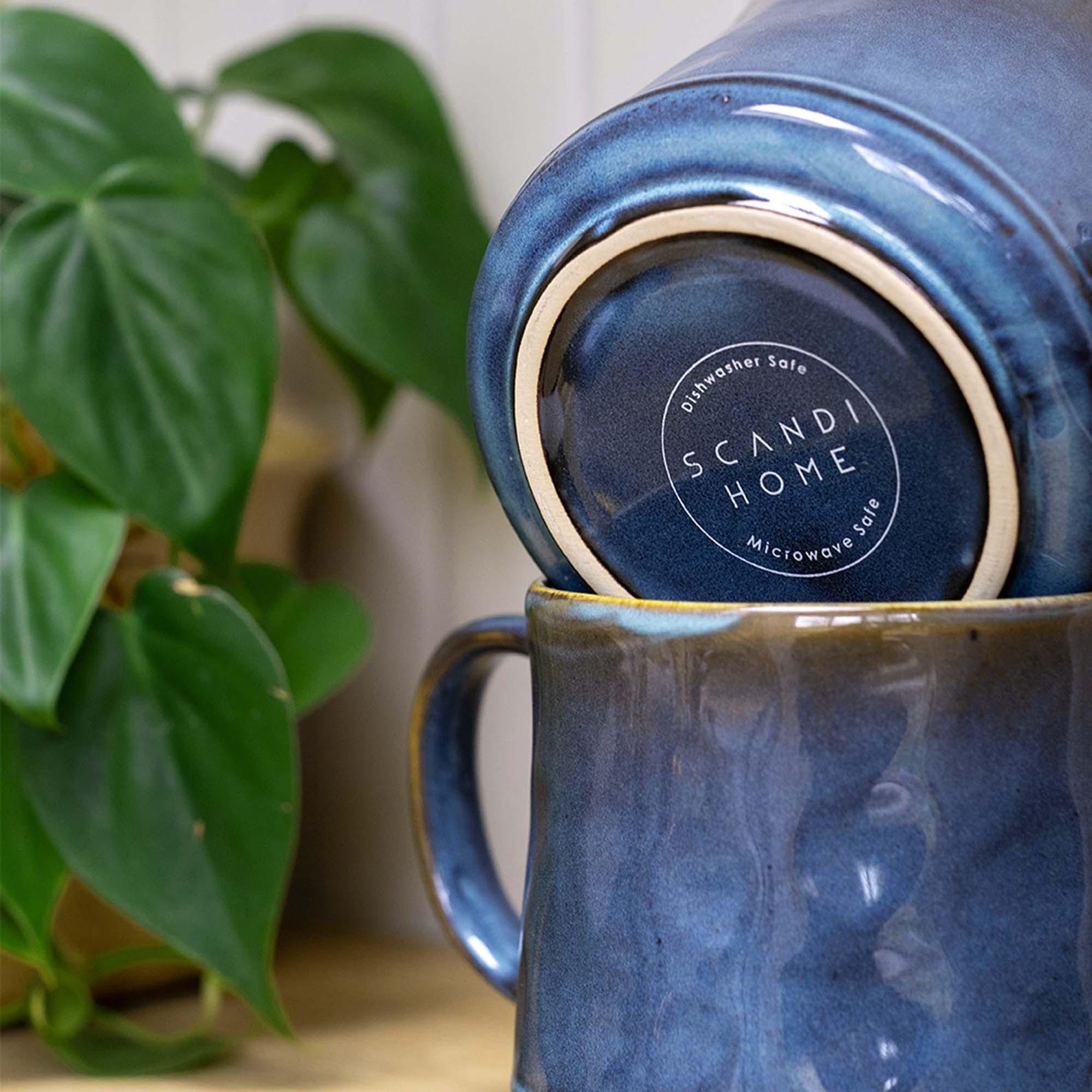 Set of 2, Terra Fusion 600ml Reactive Glazed Ceramic Mugs | Unique Coffee & Tea Mugs |