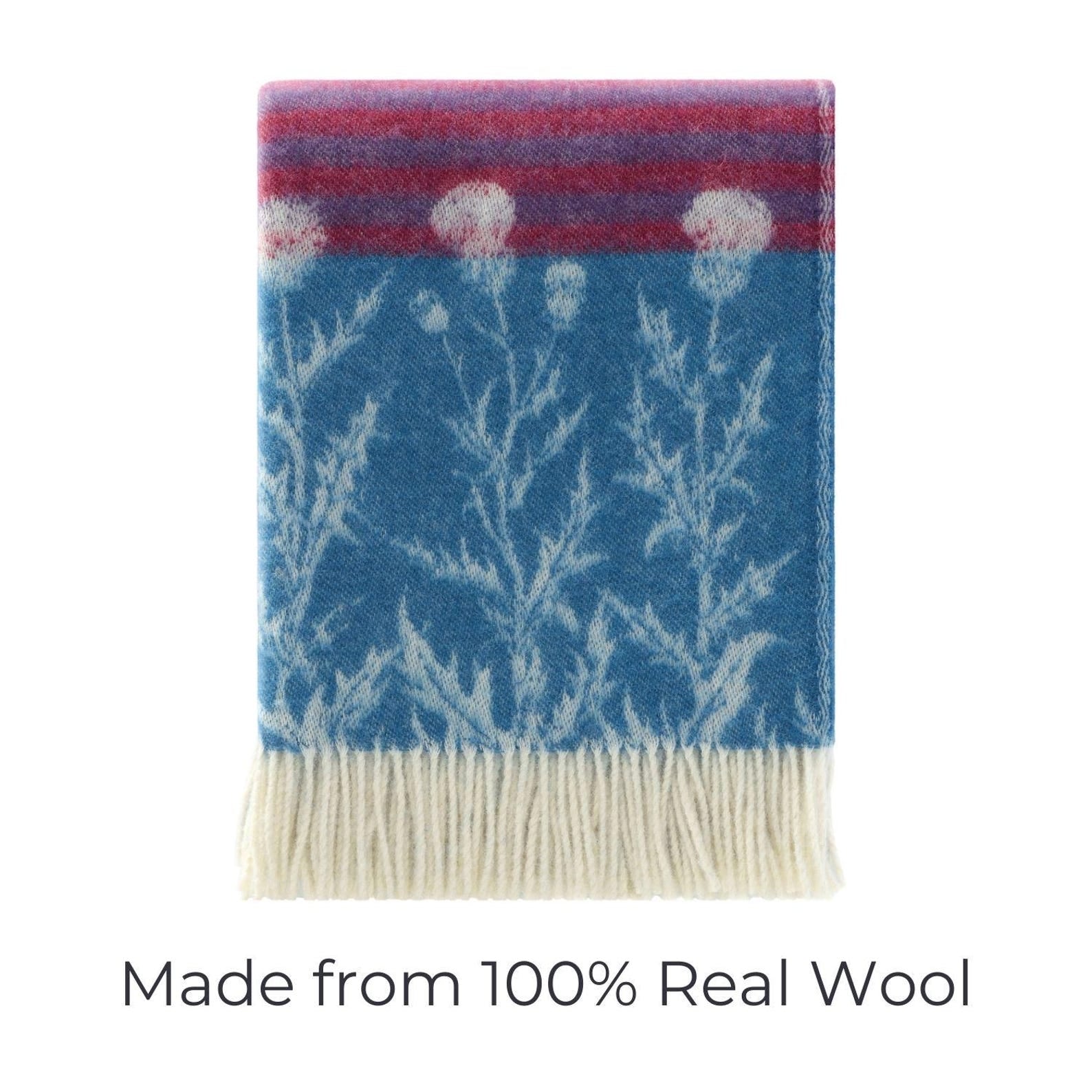 Thistle Wool Throw | Woven Blanket made from Pure Wool |