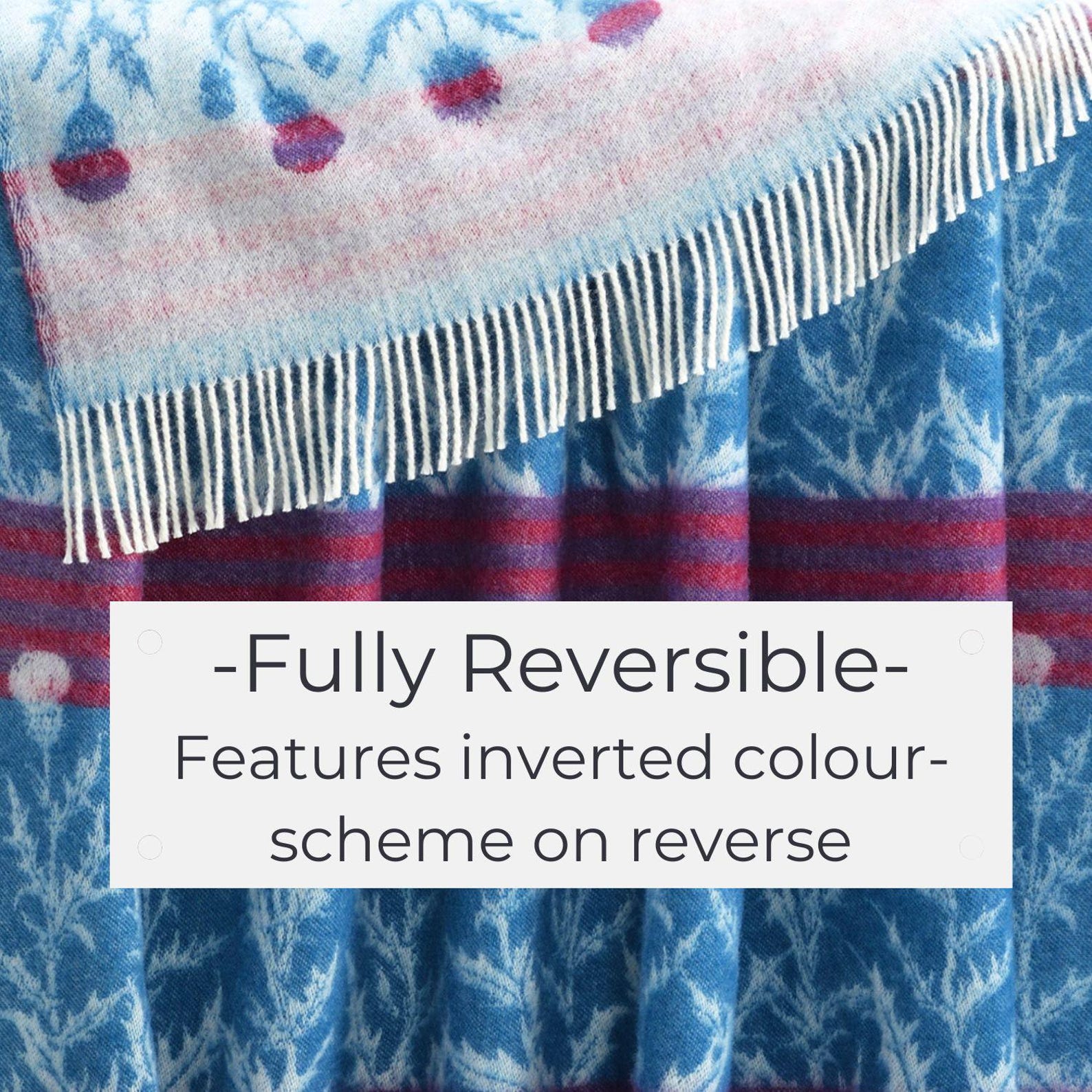 Thistle Wool Throw | Woven Blanket made from Pure Wool |