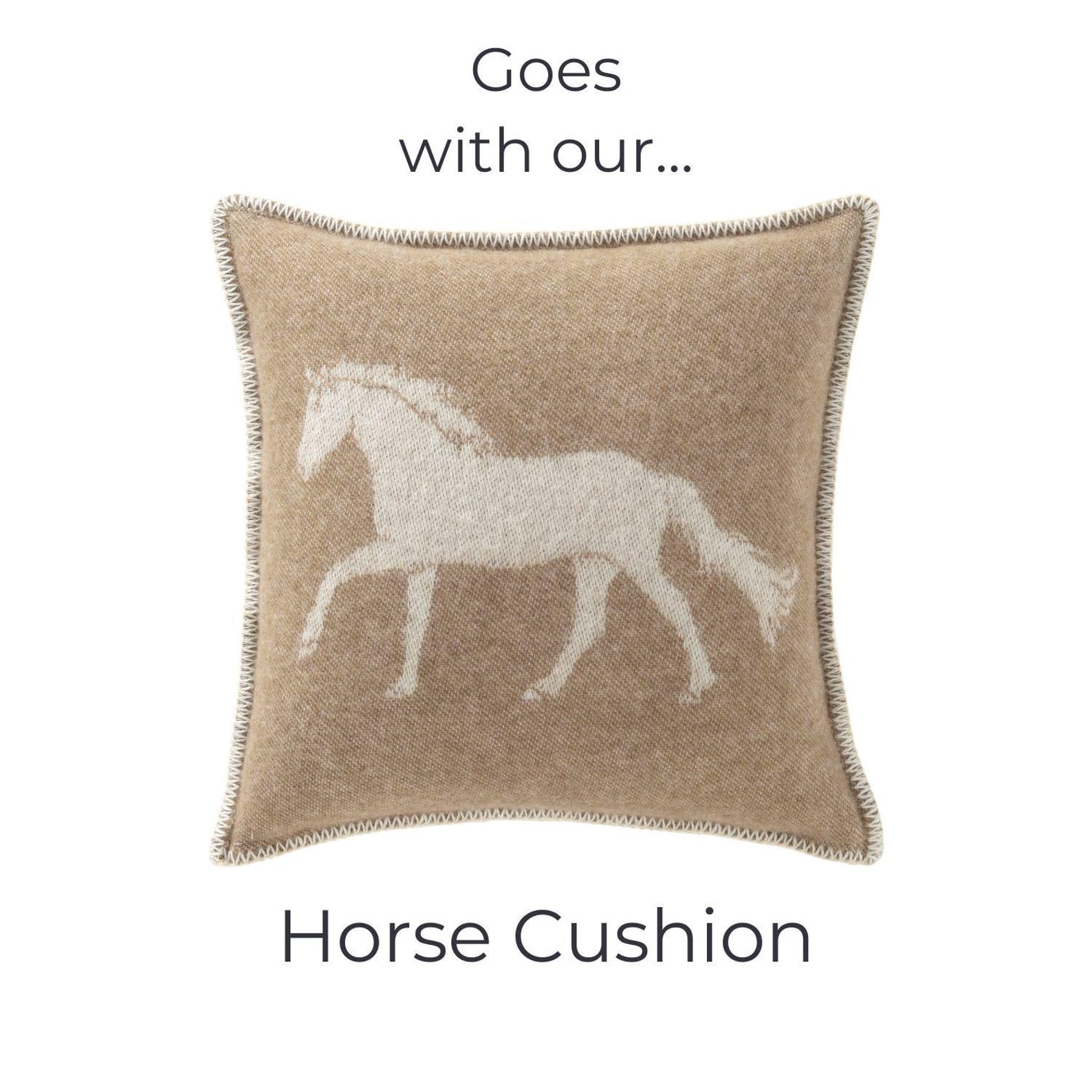 Brown Horse Wool Throw | Woven Blanket made from Pure Wool |