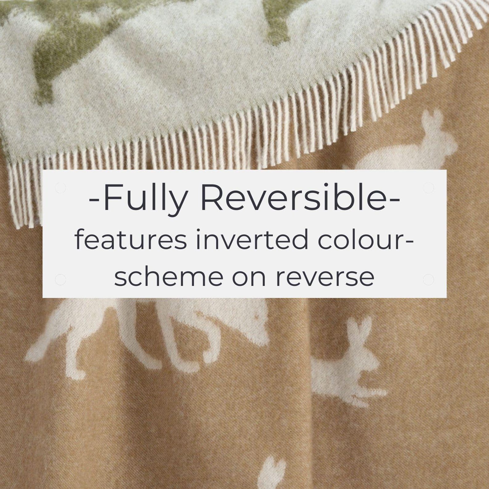 Country Wool Throw | Woven Blanket made from Pure Wool |