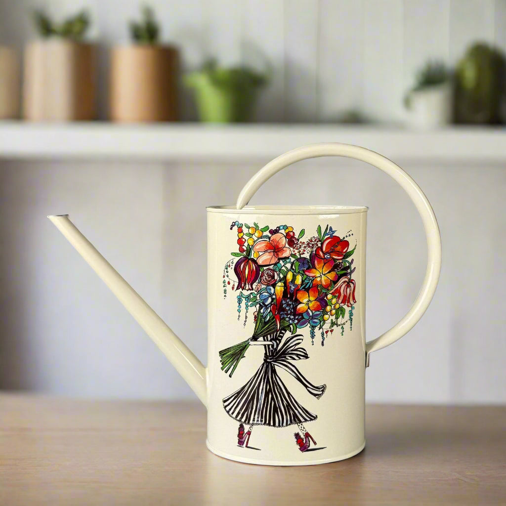 Charlotte Posner 2L Bouquet Watering Can – Tall Metal Floral Garden Tool