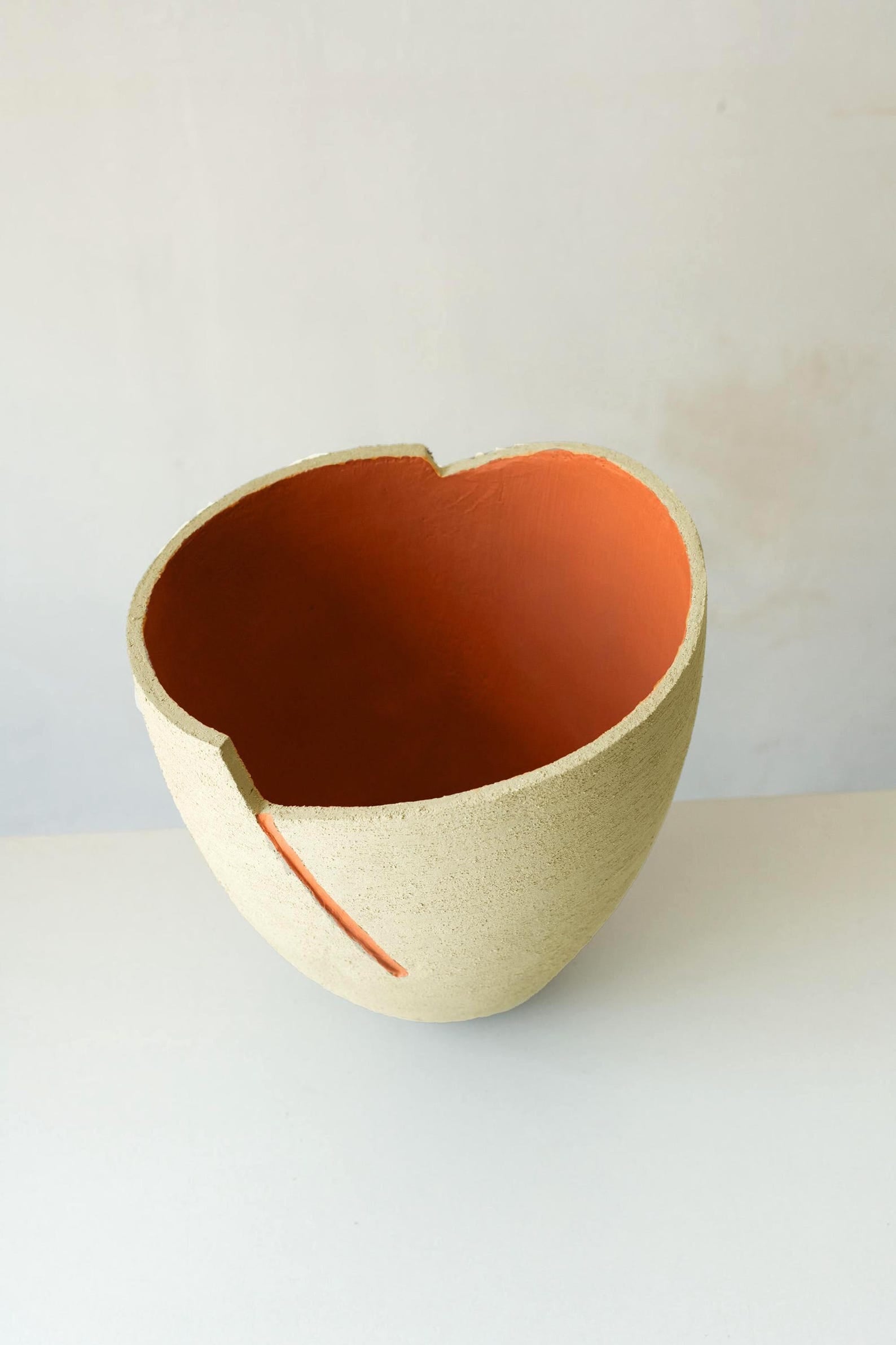 Contemporary Orange Ceramic Vase