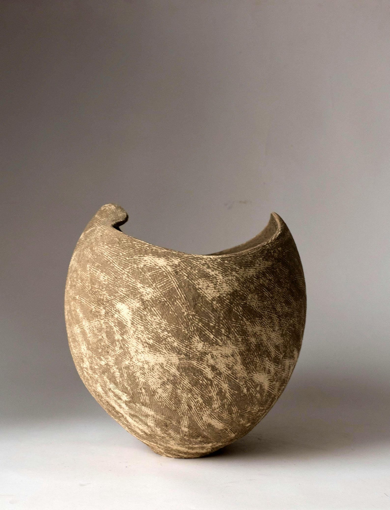 Minimalist handmade textured ceramic vase