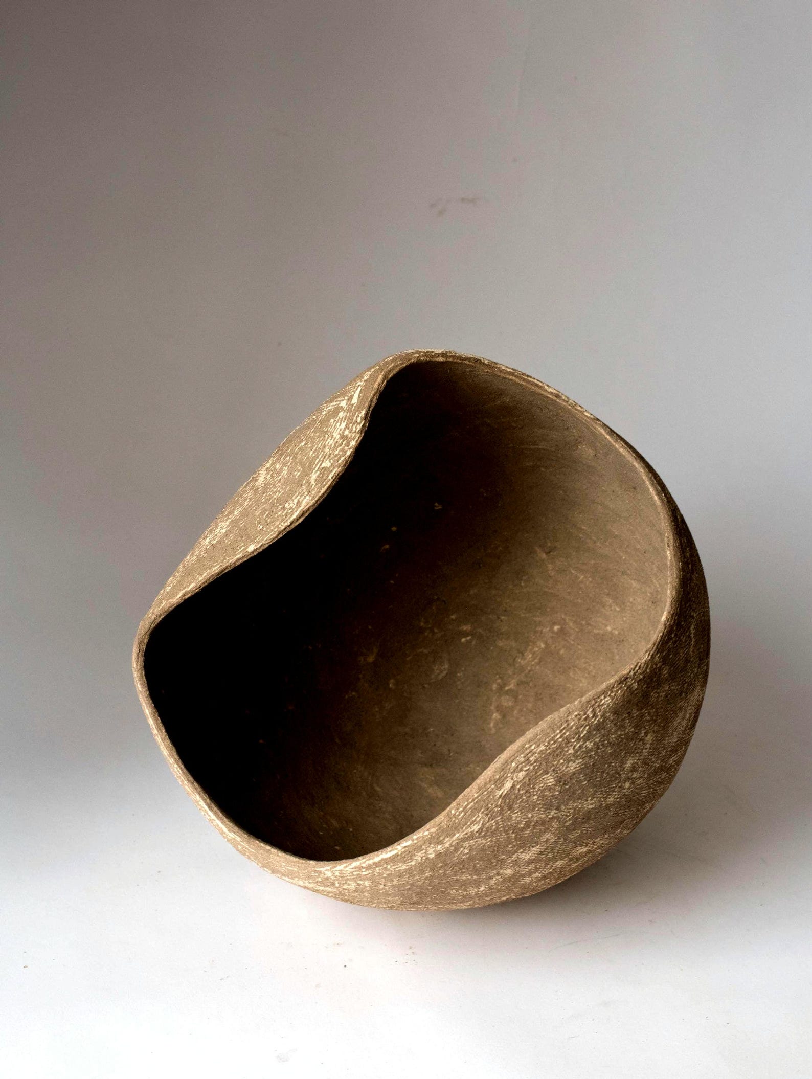 Minimalist handmade textured ceramic vase