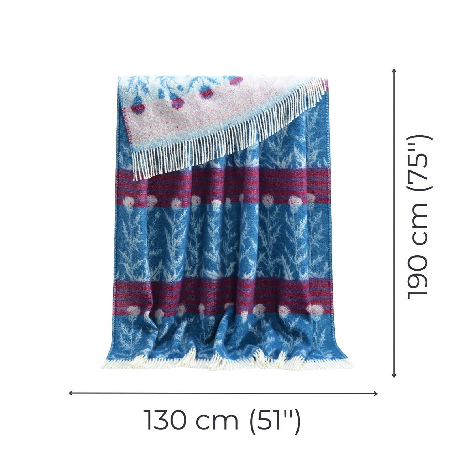 Thistle Wool Throw | Woven Blanket made from Pure Wool |