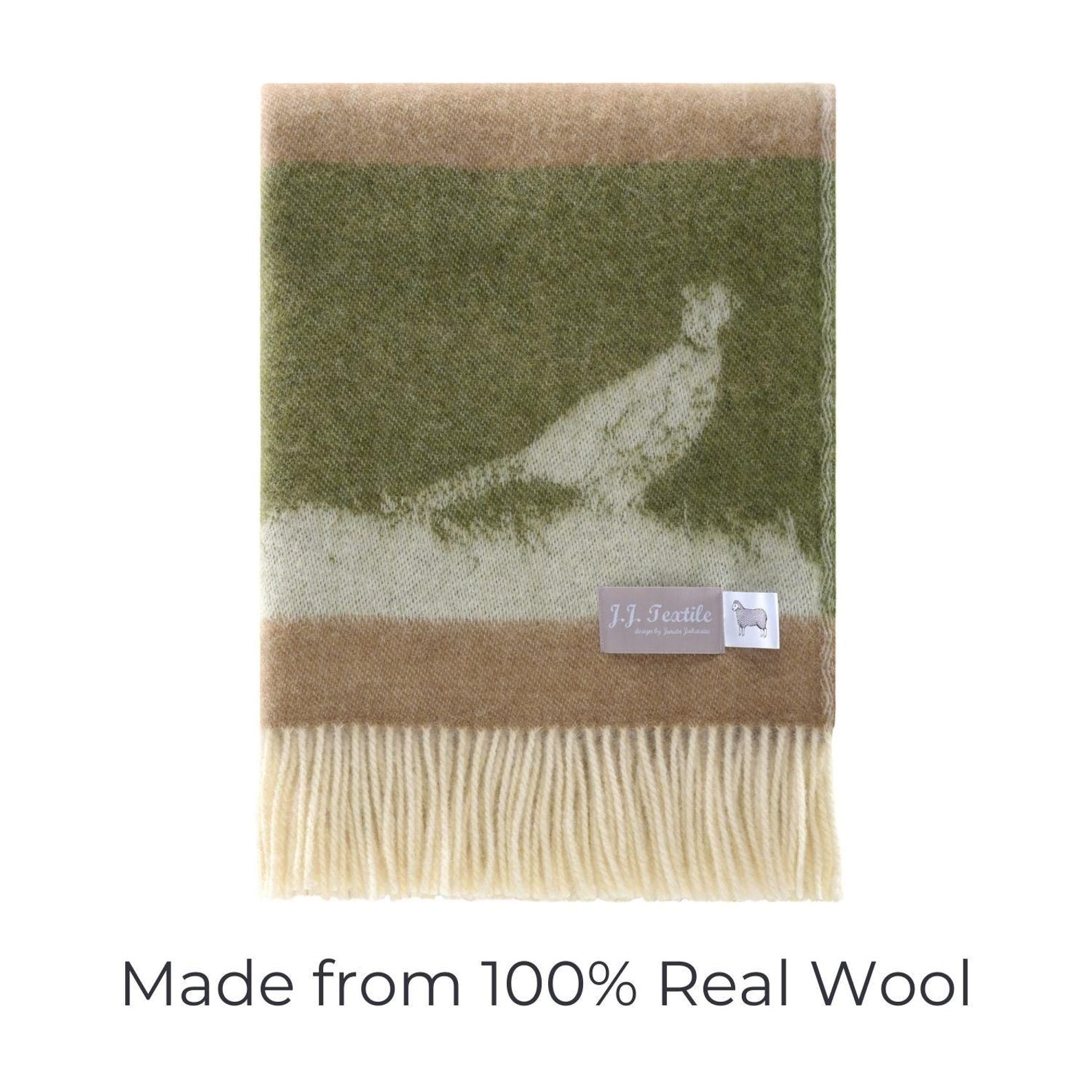 Country Wool Throw | Woven Blanket made from Pure Wool |