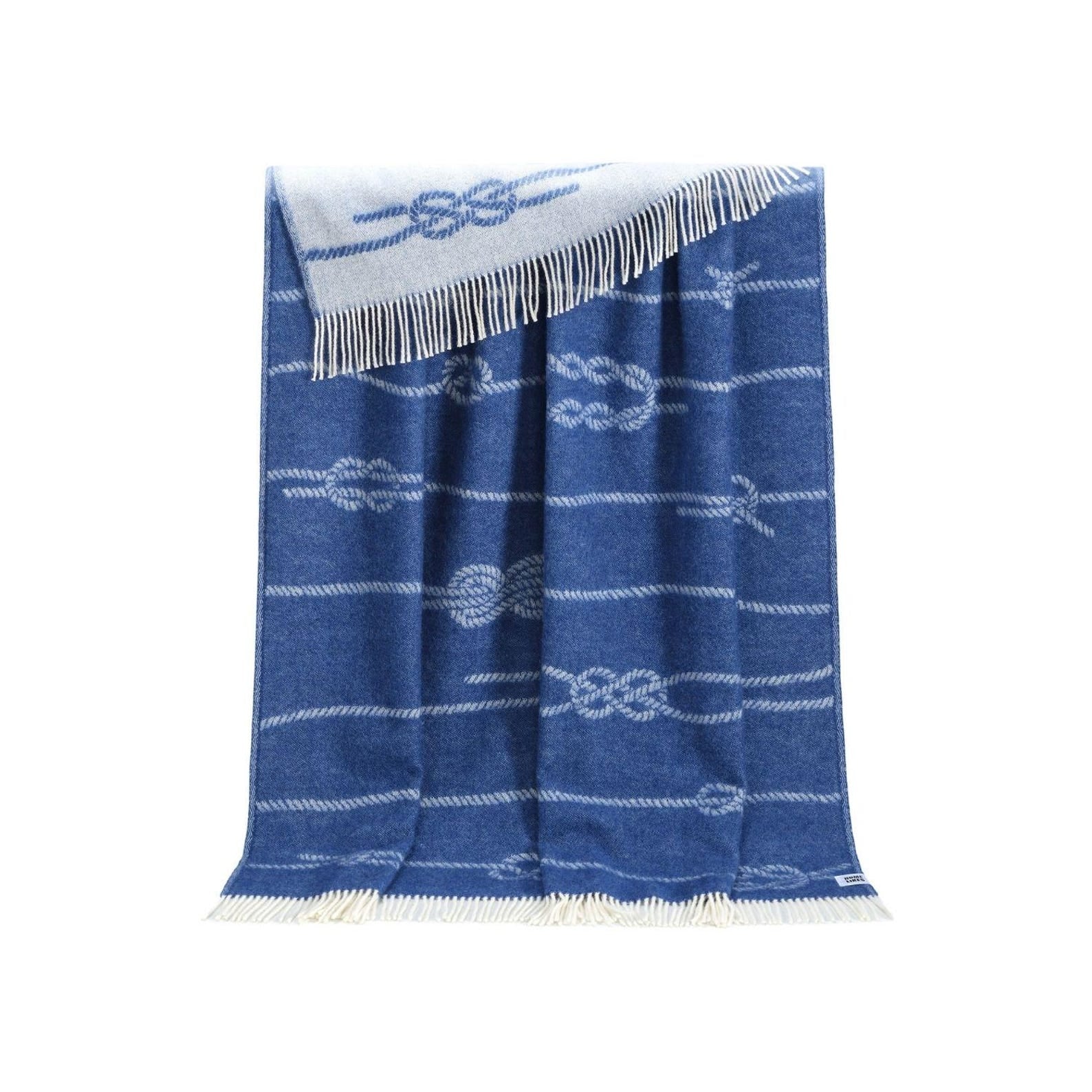 Sailing Knots Wool Throw | Woven Blanket made from Recycled Merino Wool |