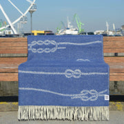 Sailing Knots Wool Throw | Woven Blanket made from Recycled Merino Wool |