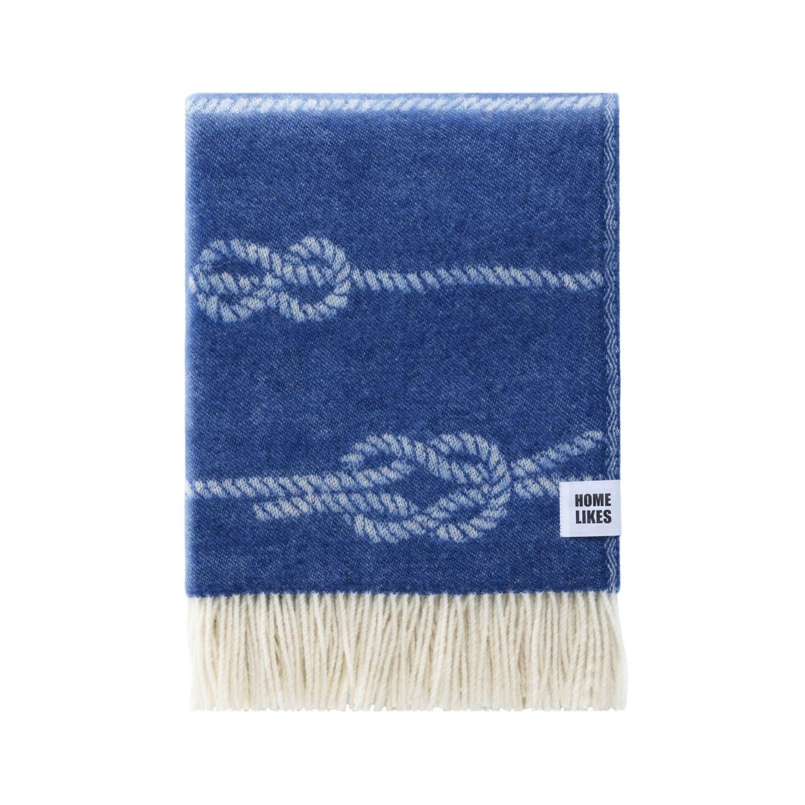Sailing Knots Wool Throw | Woven Blanket made from Recycled Merino Wool |