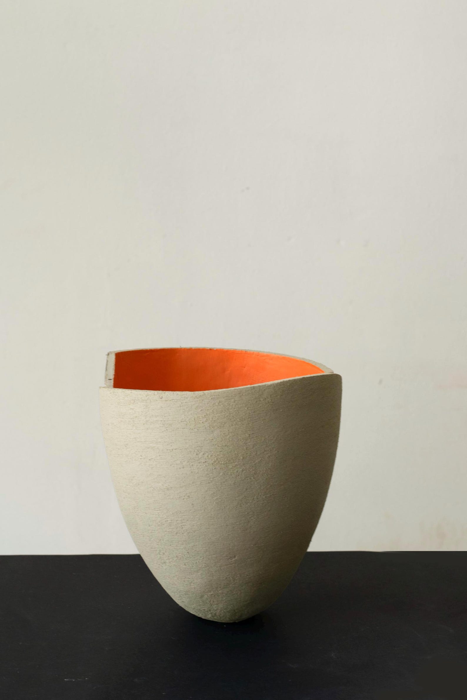 Contemporary Orange Ceramic Vase