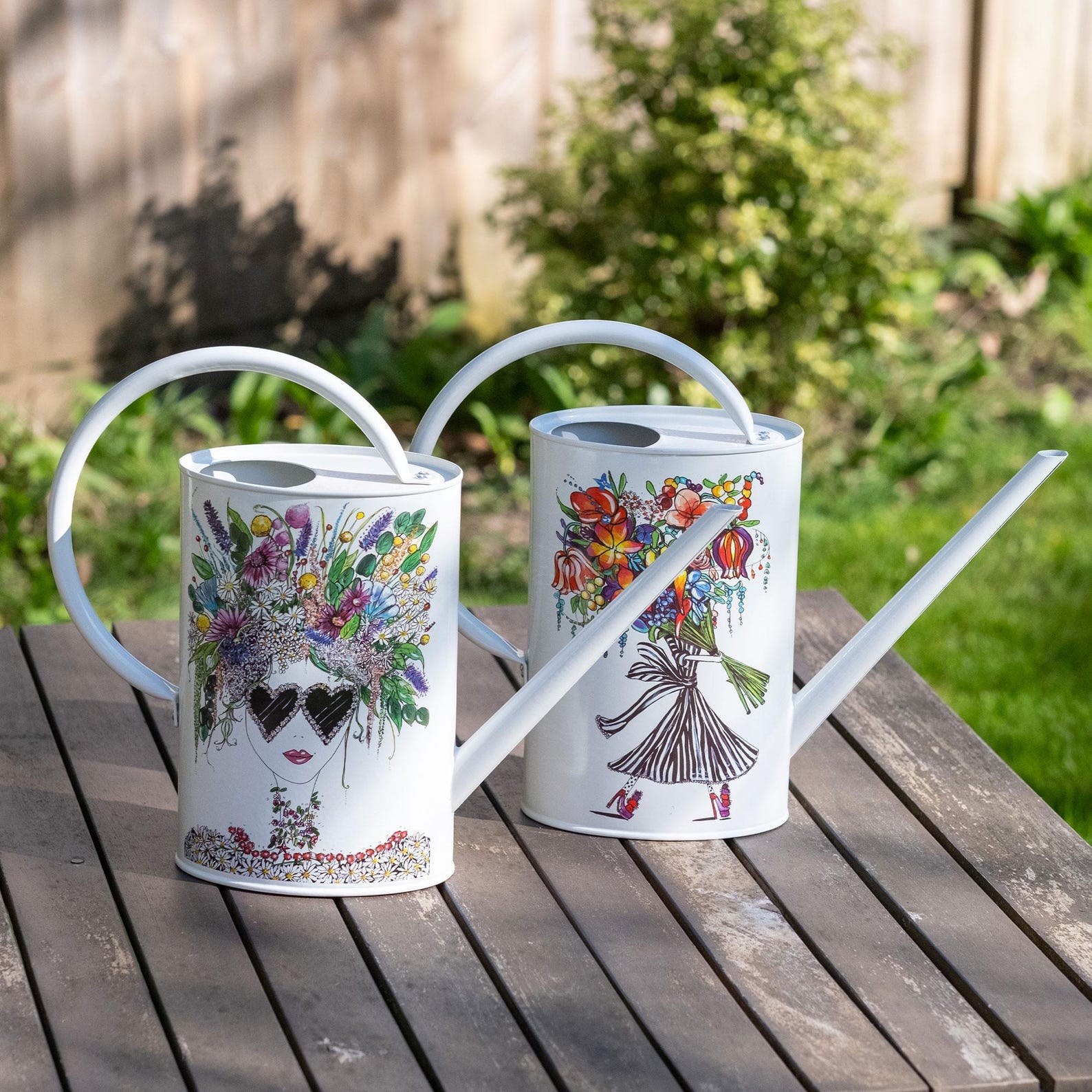 Charlotte Posner 2L Face Design Watering Can – Artistic Gardening Gift