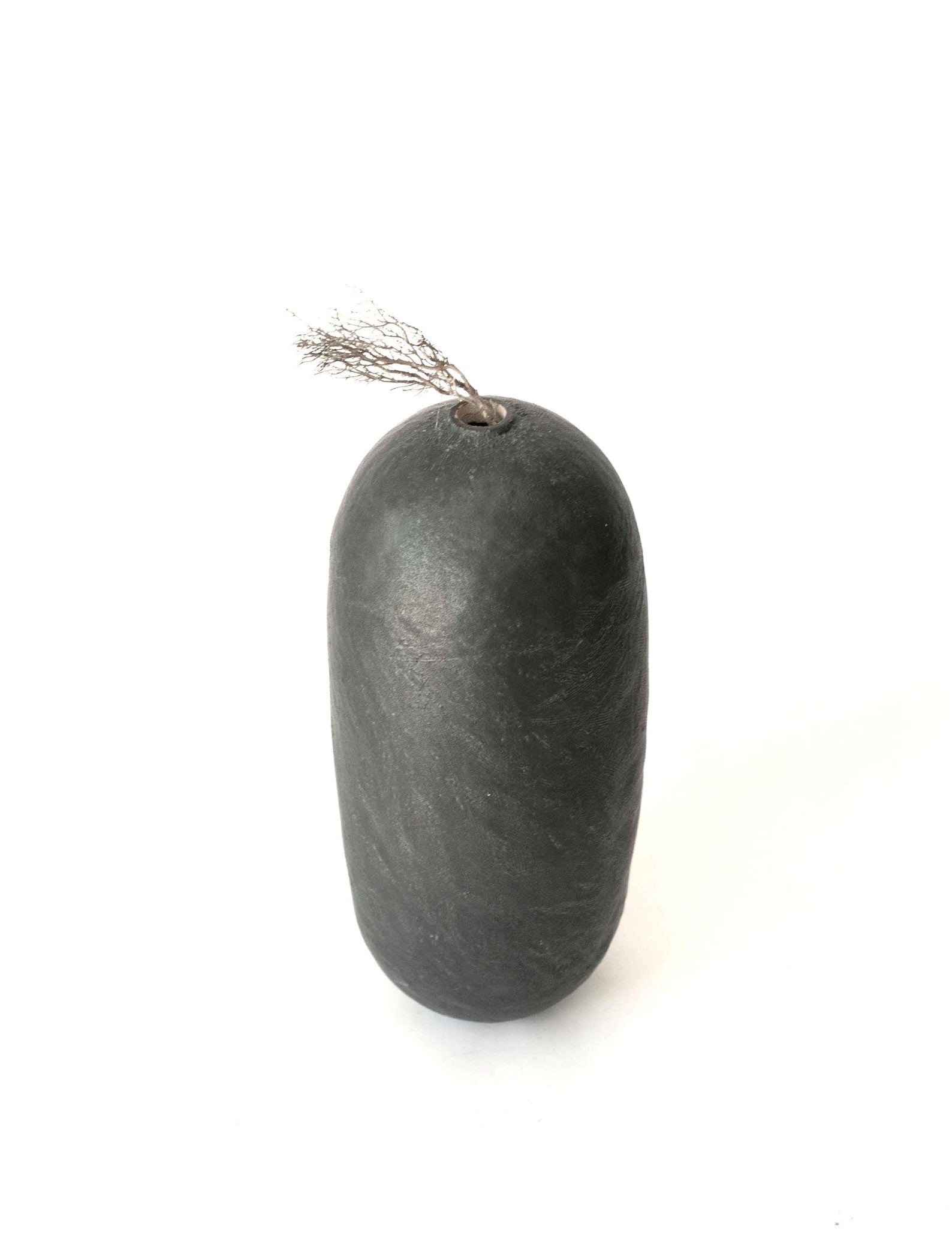 Extra-large black ceramic vase | Tall narrow vase